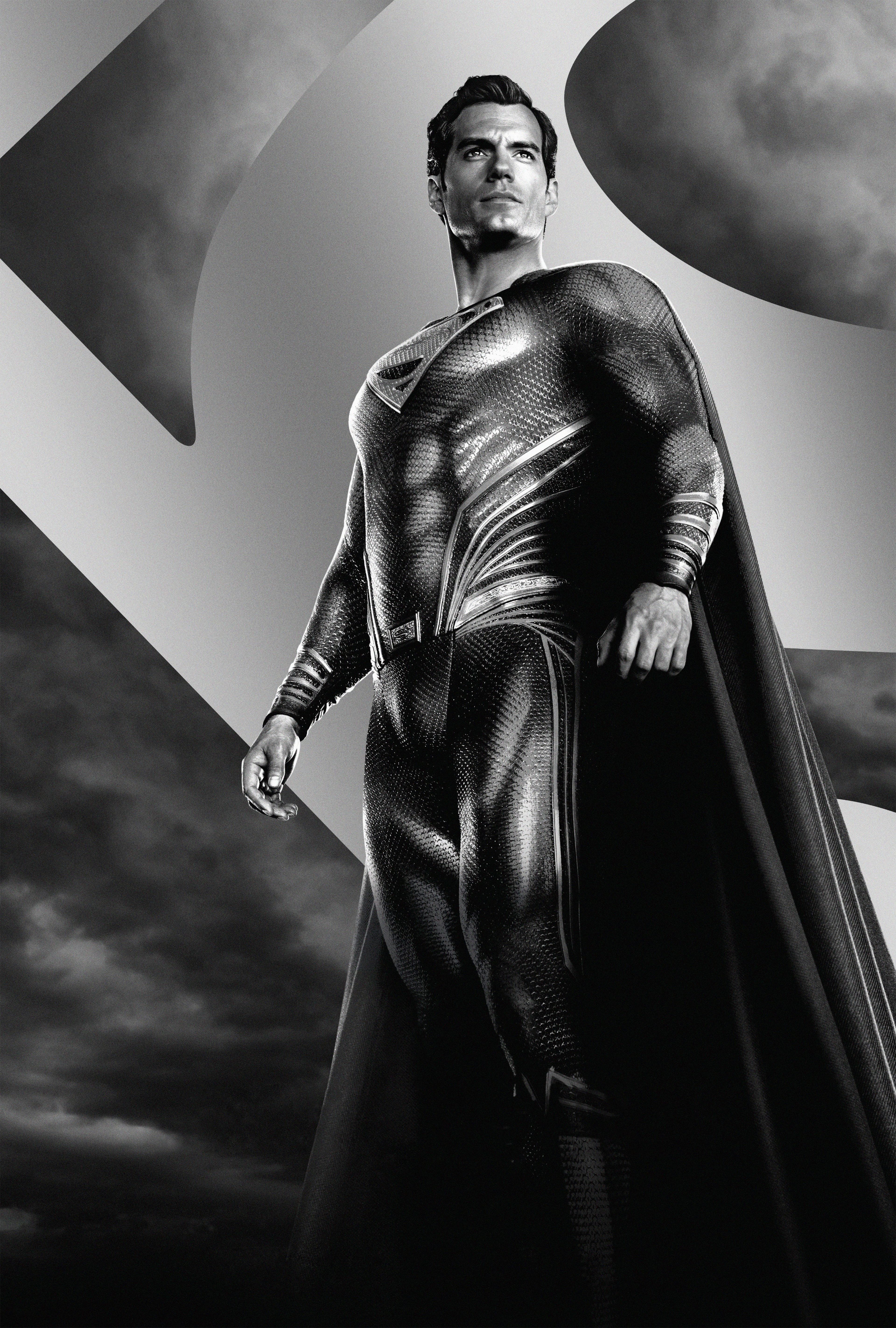 Zack Snyder's Justice League 4K Wallpaper, 2021 Movies, Superman, Clark Kent, Henry Cavill, DC Comics, Black Dark