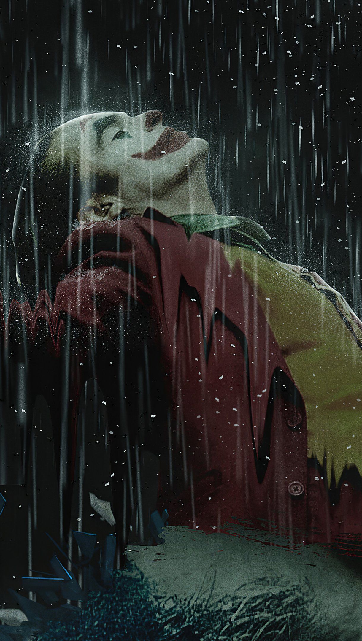 Joker in the rain Wallpaper 4k Ultra HD