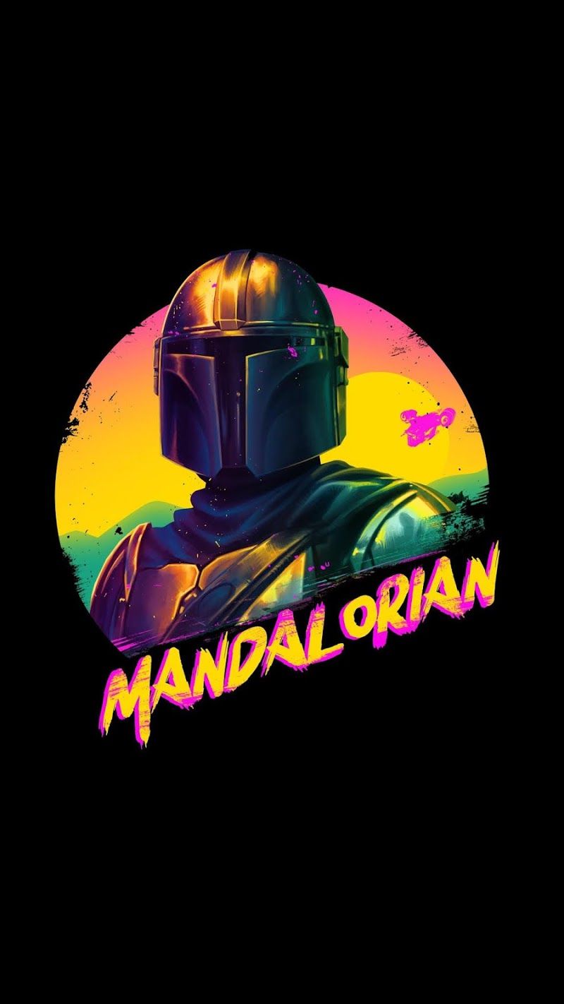 The Mandalorian wallpaper OLED iPhone screens edition