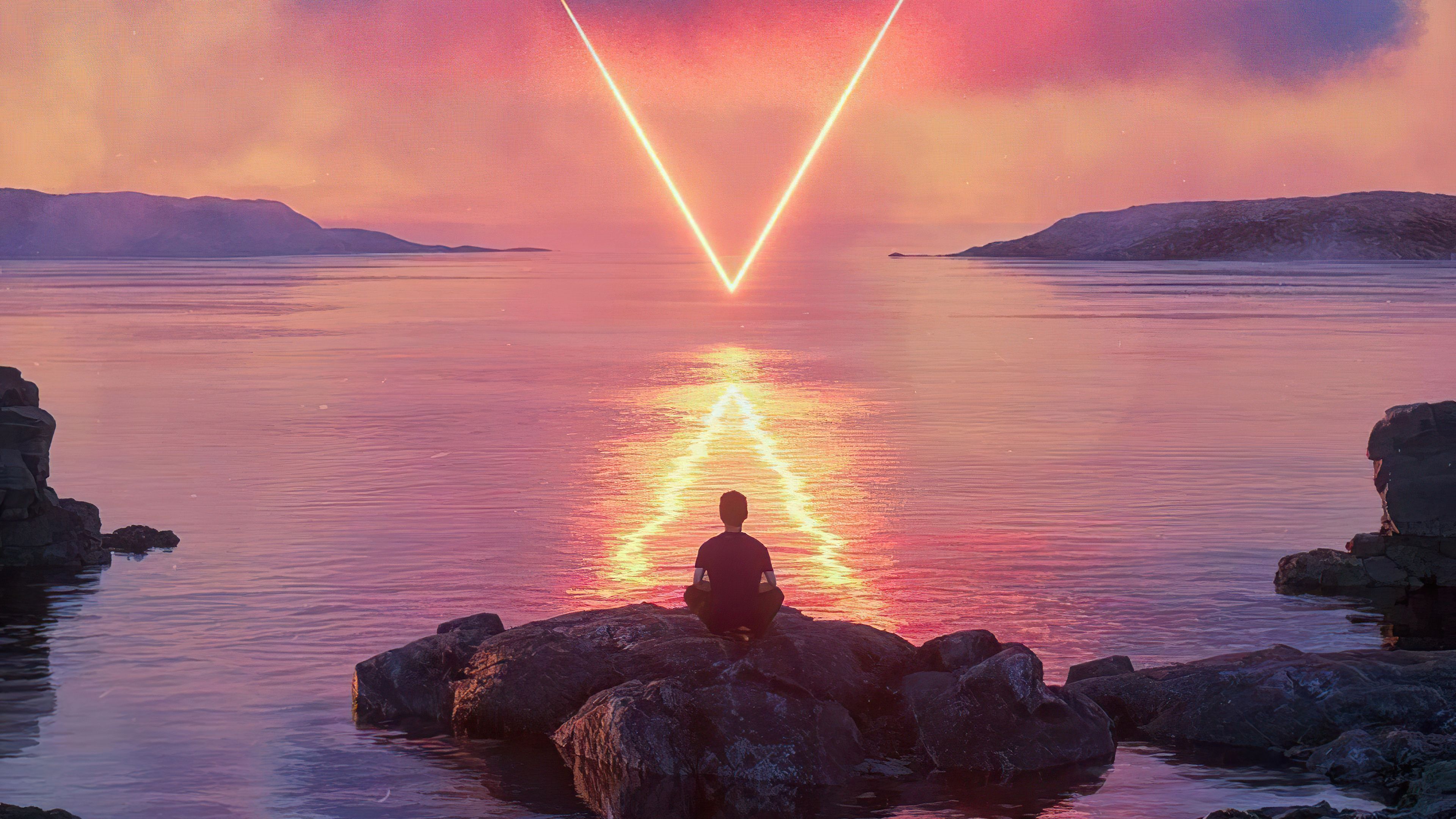 Boy Meditating Life Triangle 4k, HD Artist, 4k Wallpaper, Image, Background, Photo and Picture