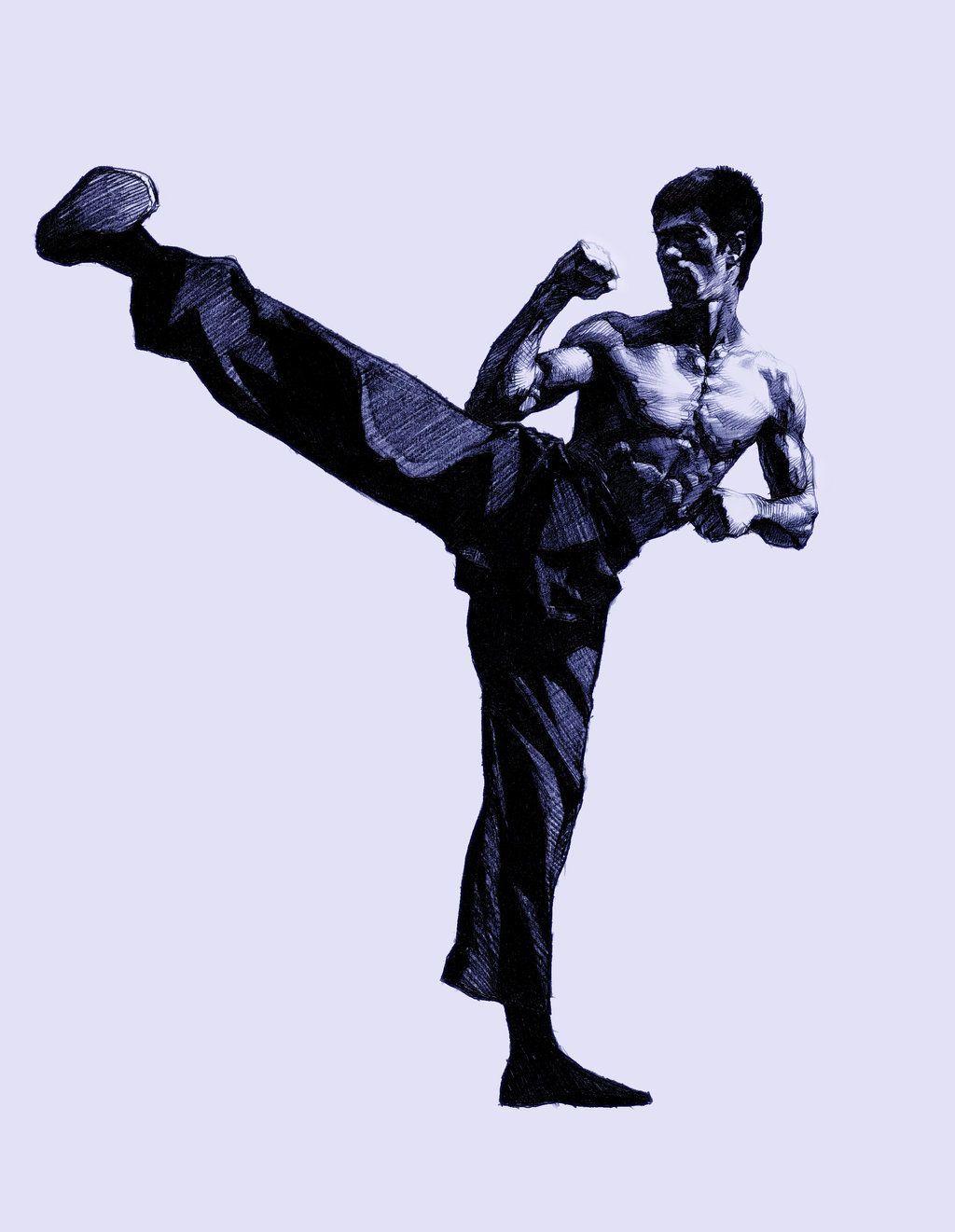 Bruce Lee Flying Kick Wallpaper
