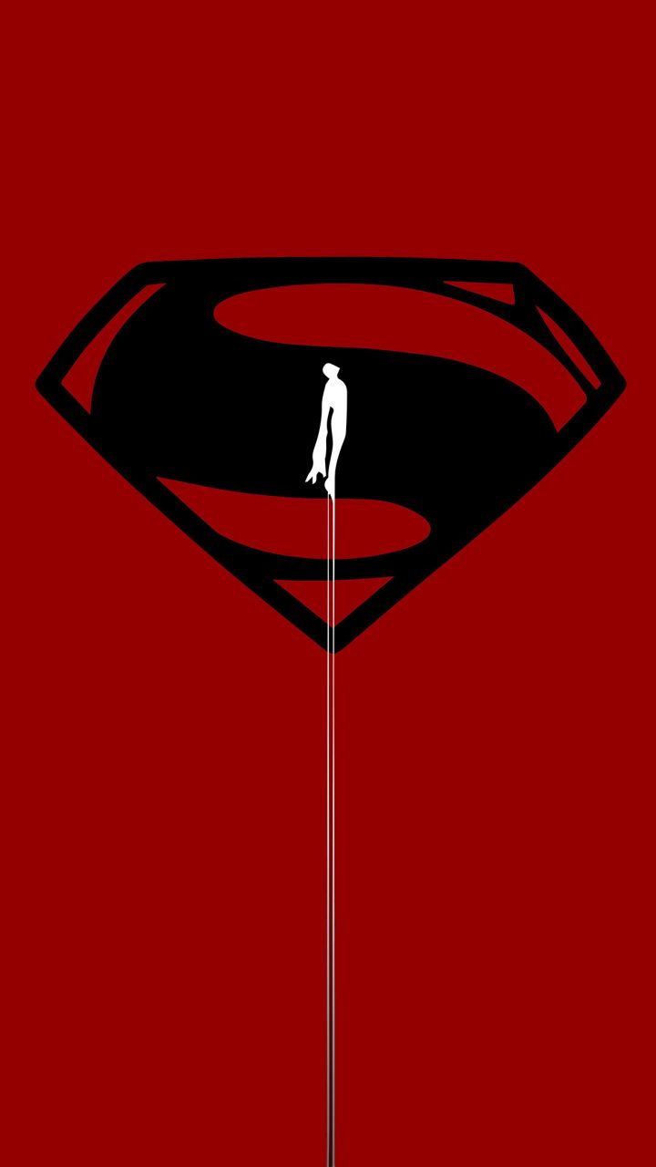 Superman, minimal, 720x1280 wallpaper. Superman wallpaper, Superman art, Superman