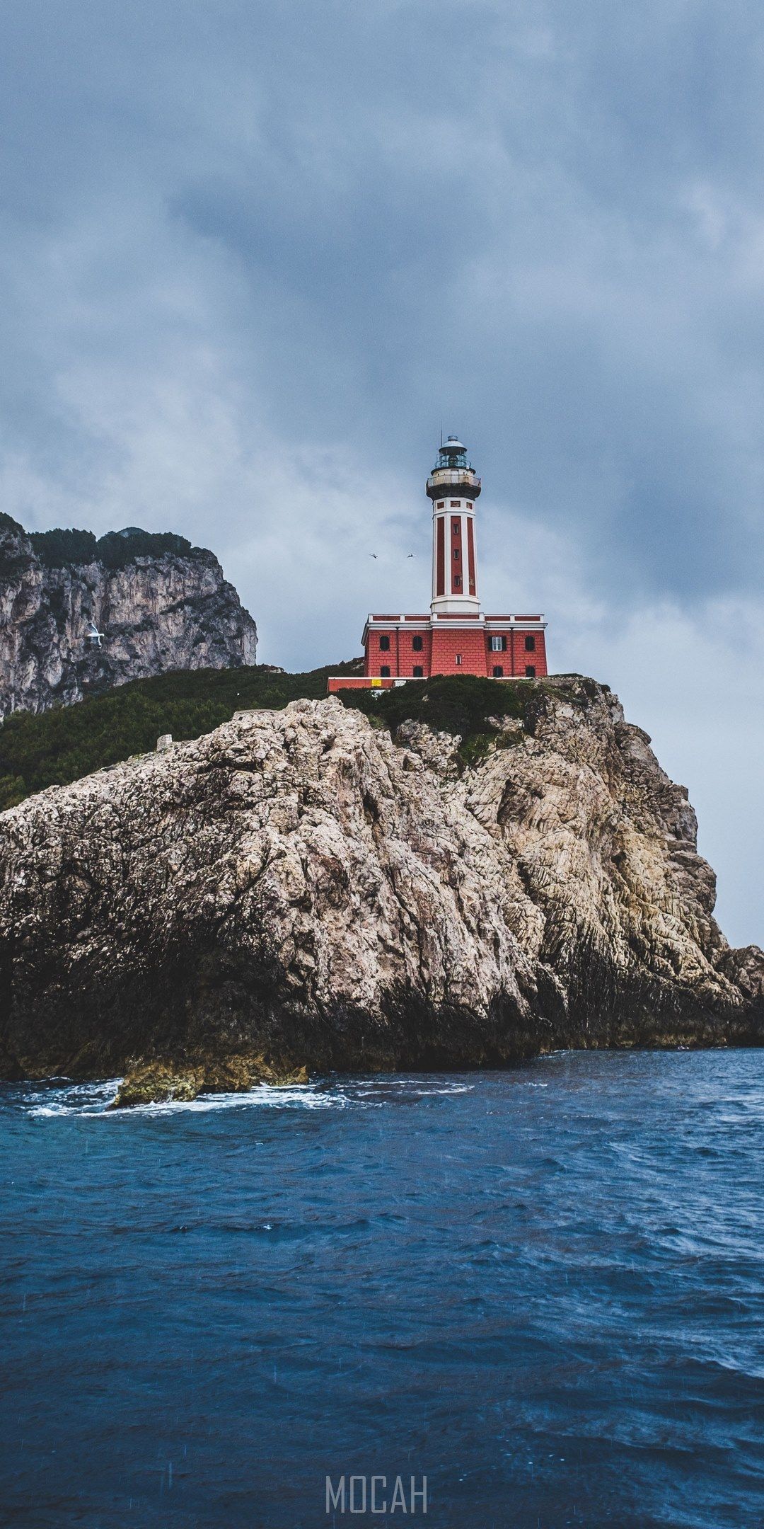 lighthouse rock cliff and sea hd, Xiaomi Redmi 5 Plus wallpaper hd, 1080x2160. Mocah HD Wallpaper