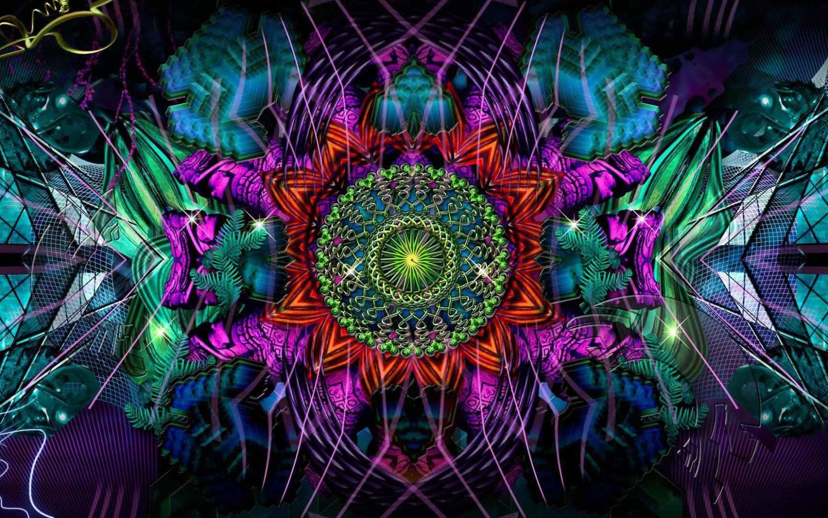 Psychedelic art wallpaper, fractal art, digital art, kaleidoscope, design • Wallpaper For You HD Wallpaper For Desktop & Mobile