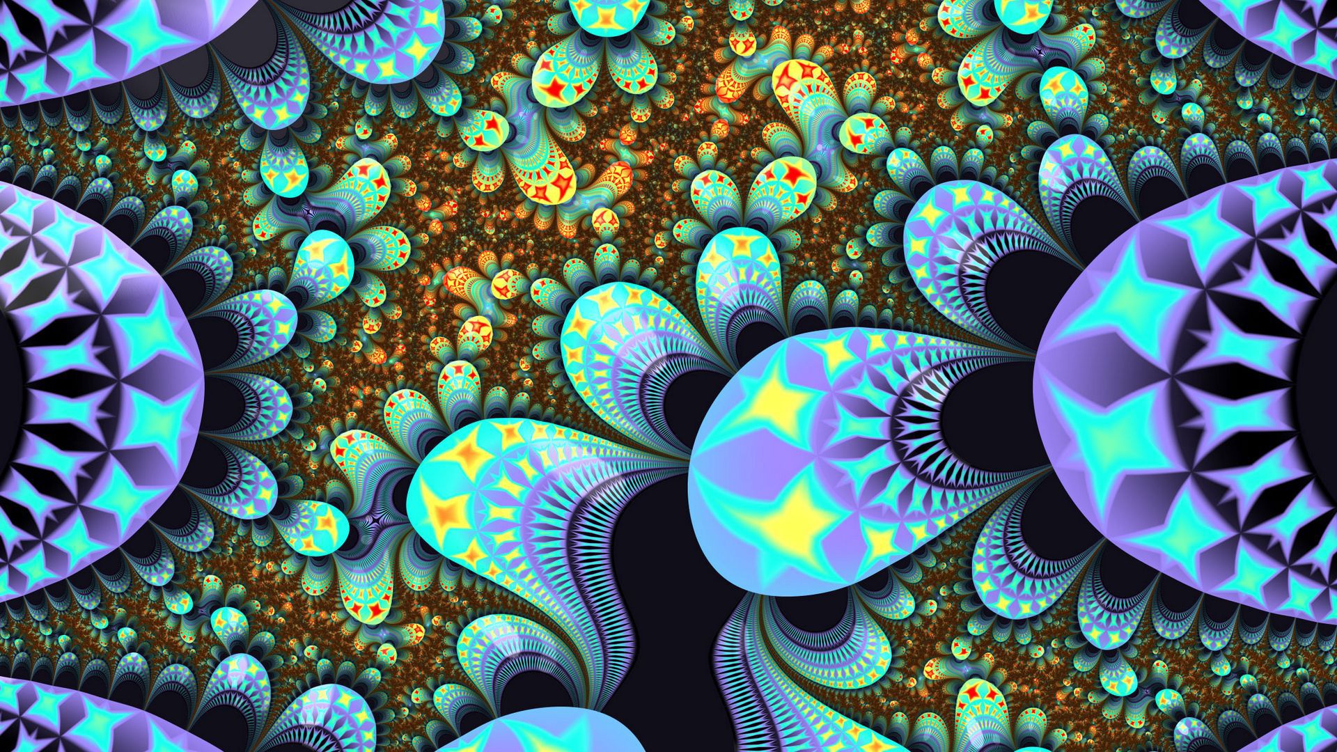 Fractal Pattern Shape Art HD Trippy Wallpaper