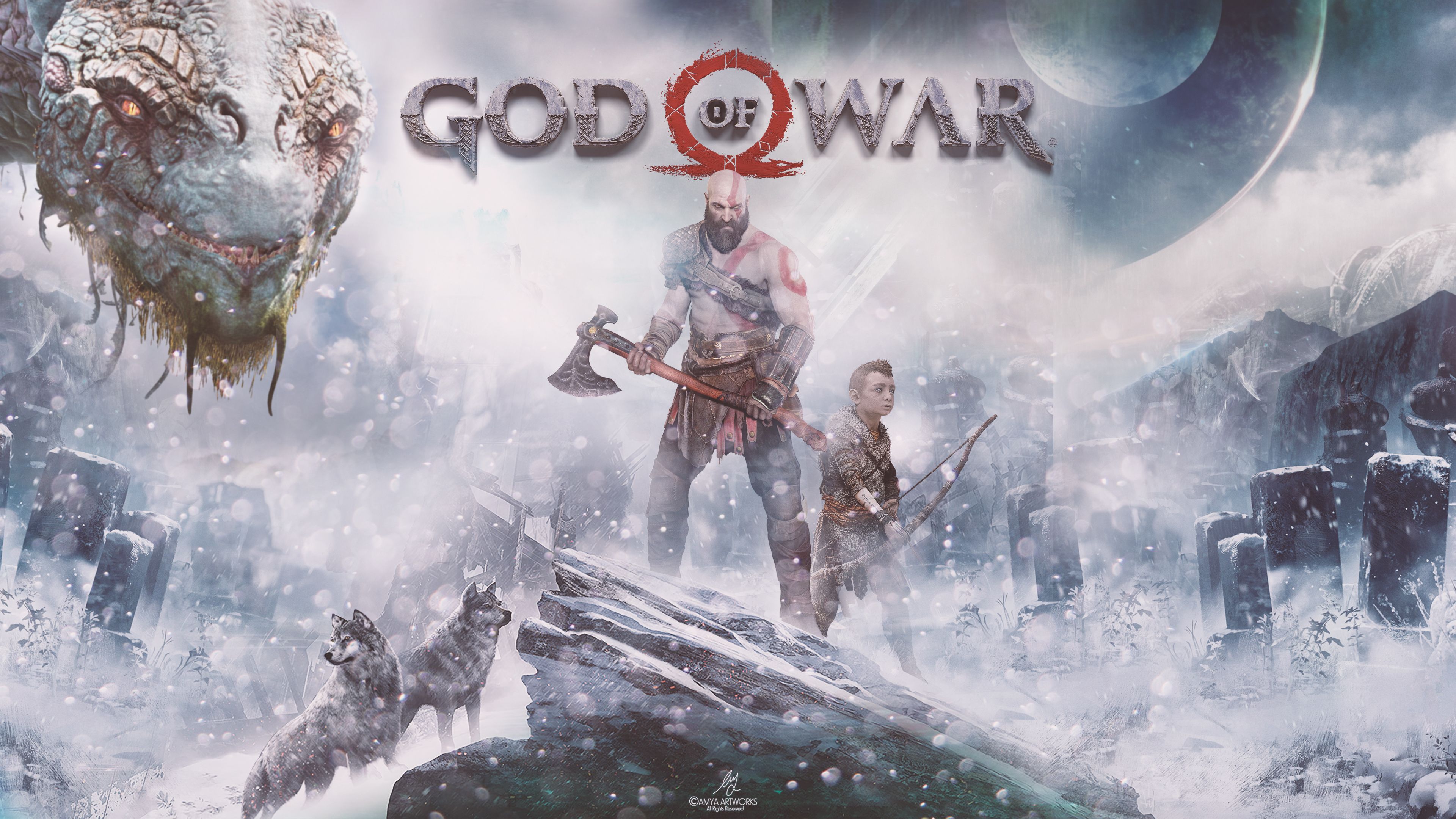 God of War 4K Wallpaper
