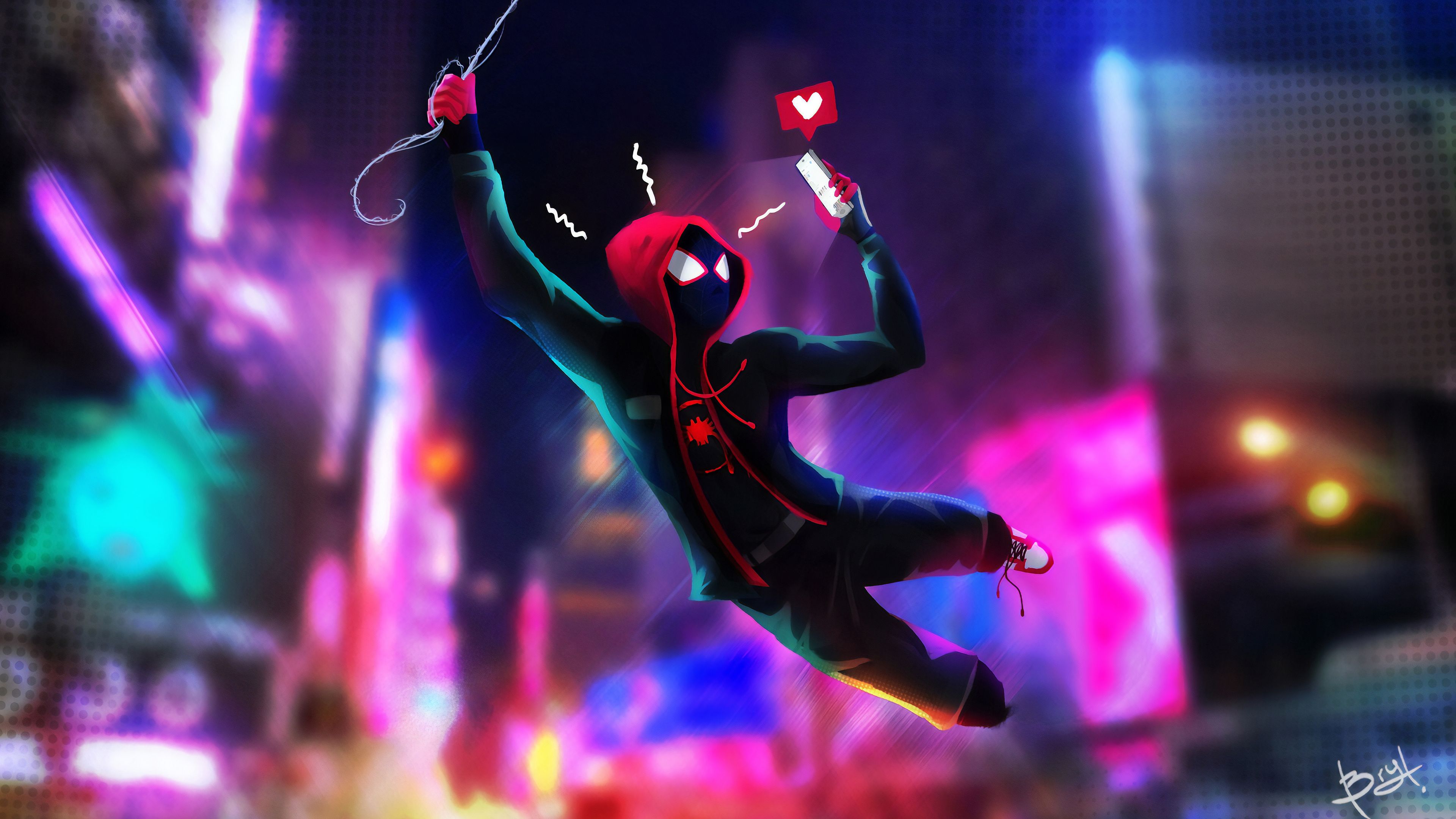 Spider-Man Neon 4K Wallpapers - Wallpaper Cave