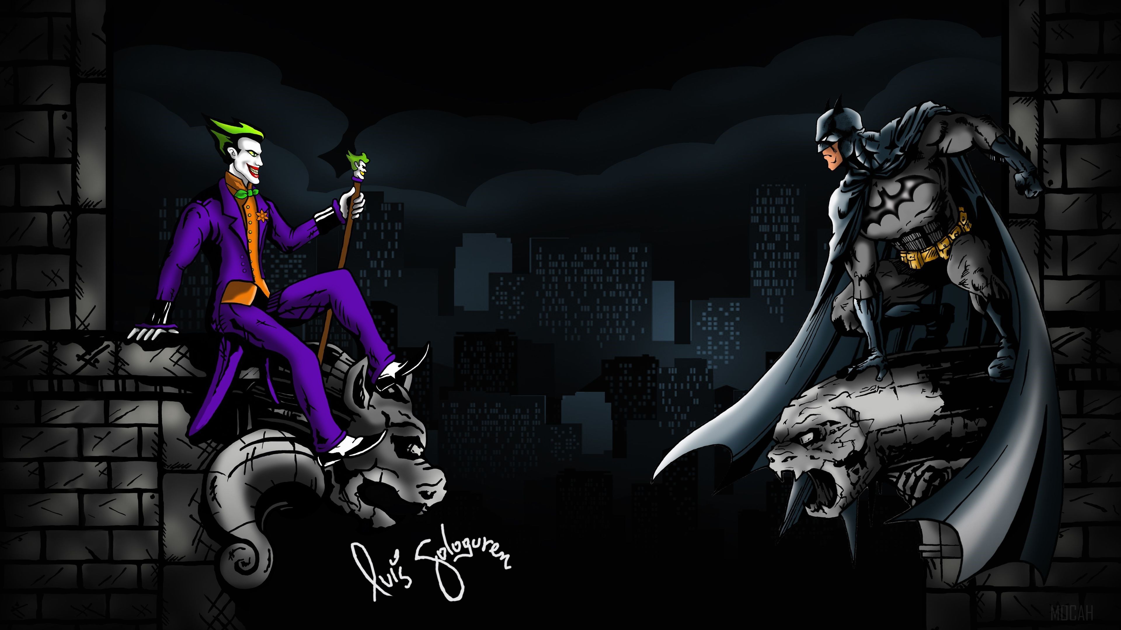 Joker Vs Batman 4k wallpaper. Mocah HD Wallpaper