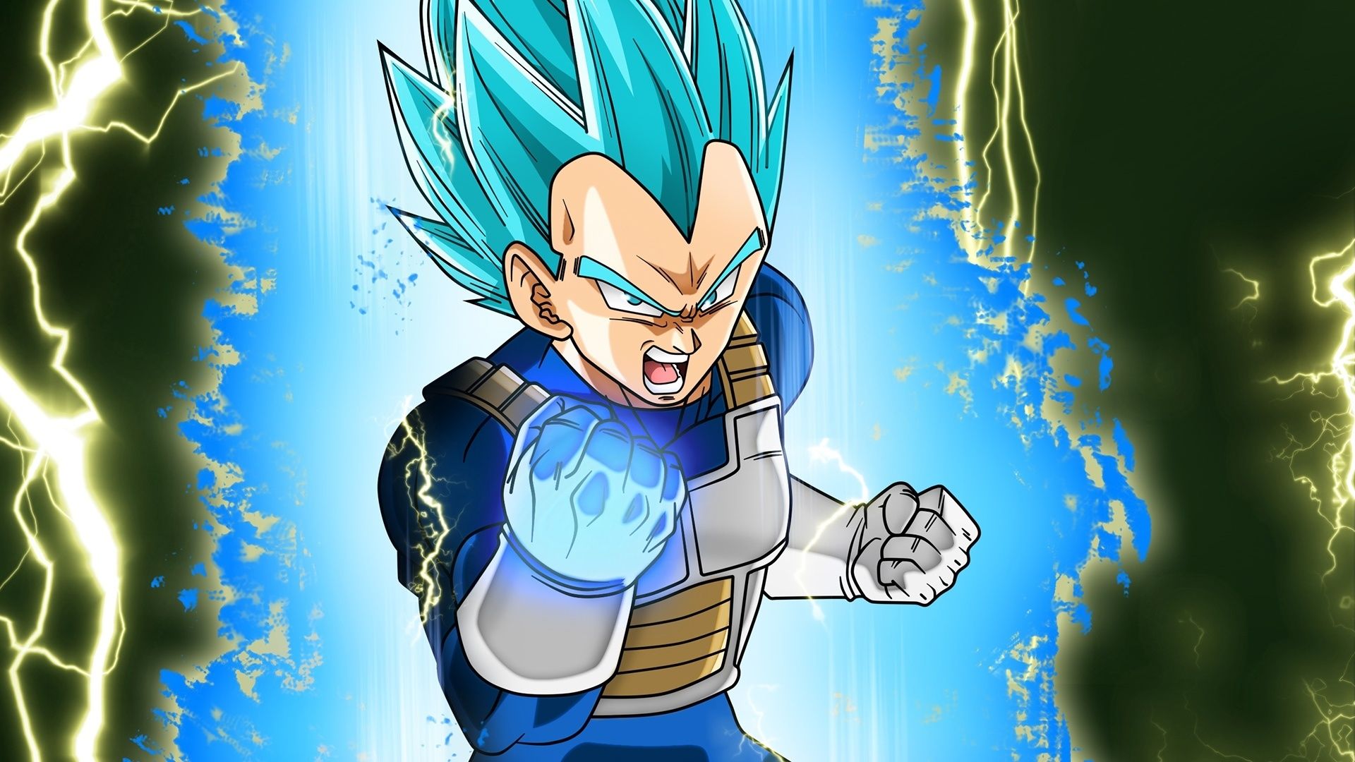 Desktop wallpaper vegeta, anime boy, blue hair, HD image, picture, background, 530477