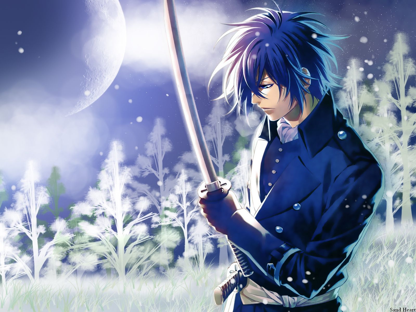 Cute Anime Boy with Blue Hair and Neko Features - wide 4