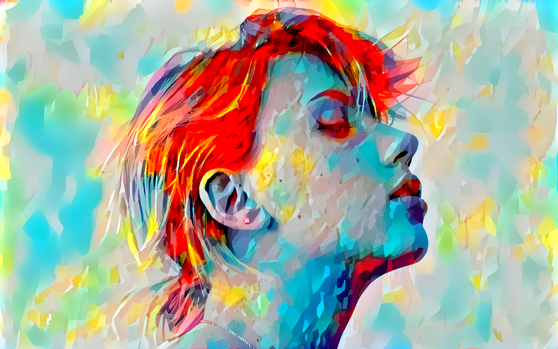 Wallpaper, drawing, painting, illustration, artwork, celebrity, Scarlett Johansson, deep art, ART, color, sketch, modern art, psychedelic art, acrylic paint, watercolor paint, child art 1920x1200