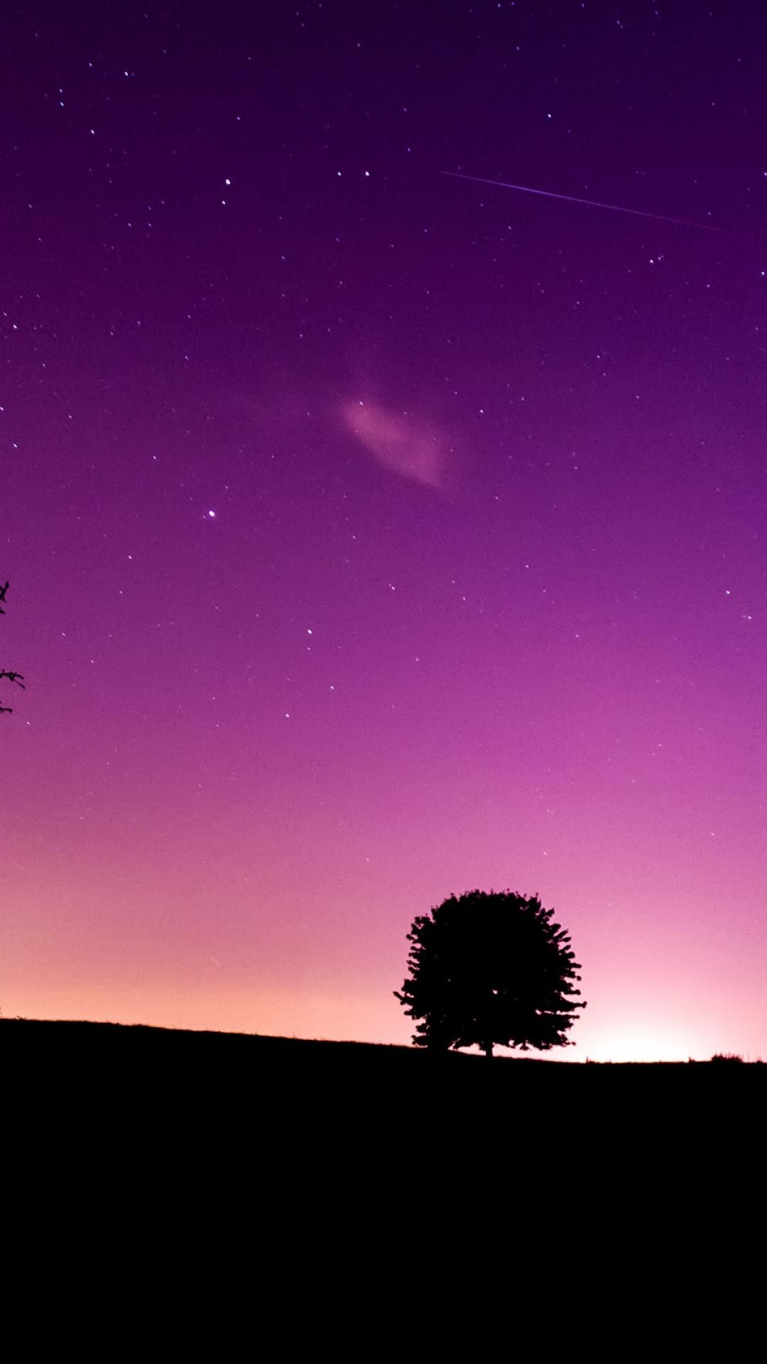 Purple Galaxy Night Sky Wallpaper