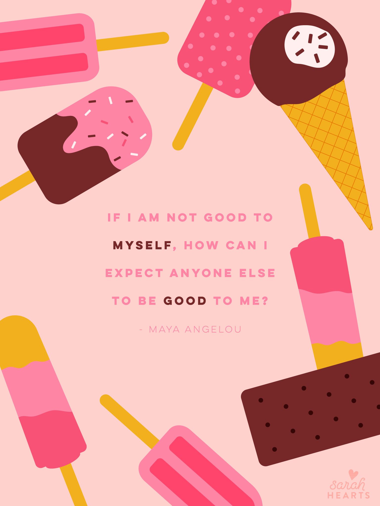 August 2018 Popsicle Calendar Wallpaper