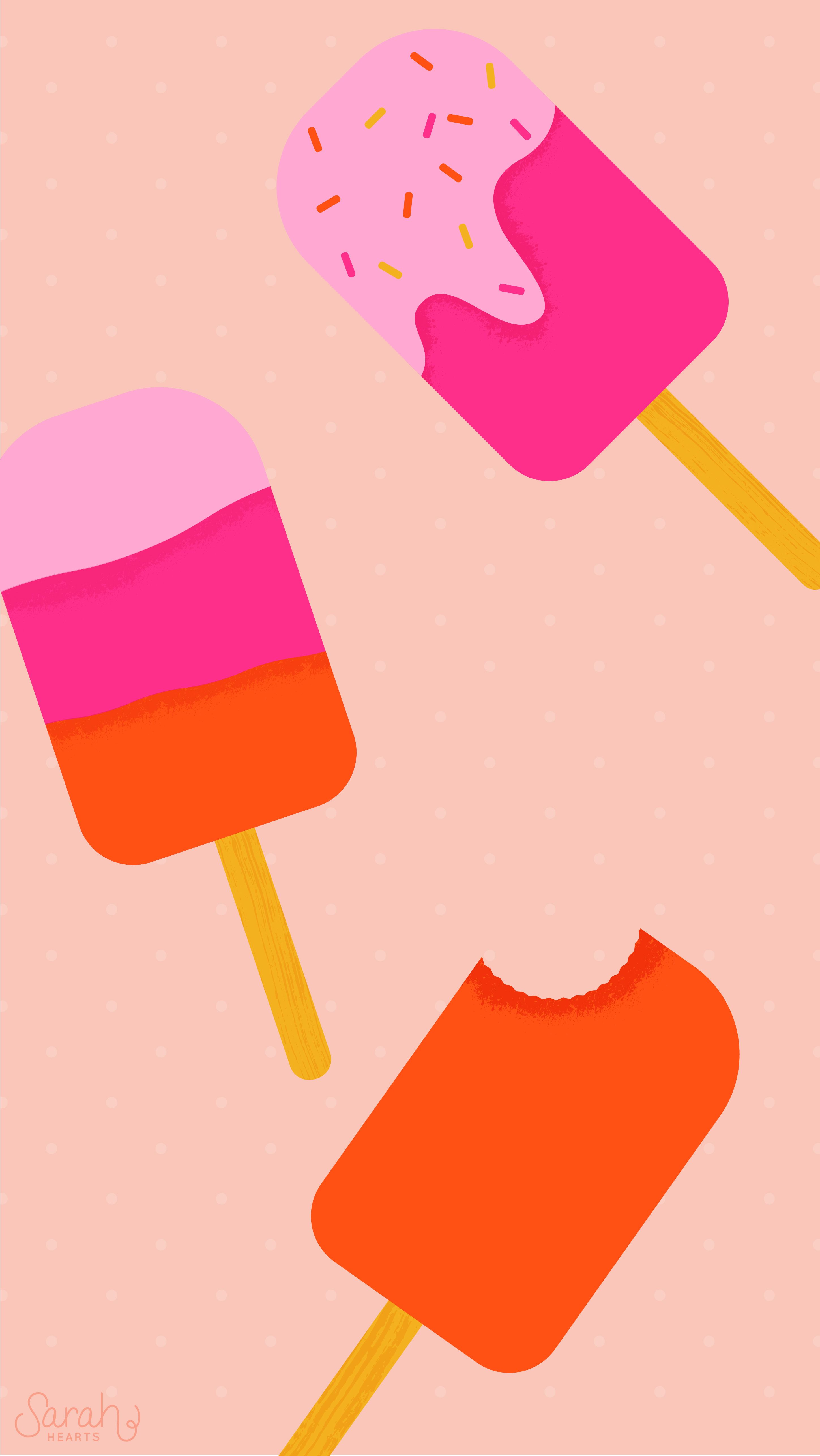 Sunshine Summer Ice Cream Pops iPhone Wallpaper Home. iPhone wallpaper themes, iPhone wallpaper, Wallpaper iphone cute