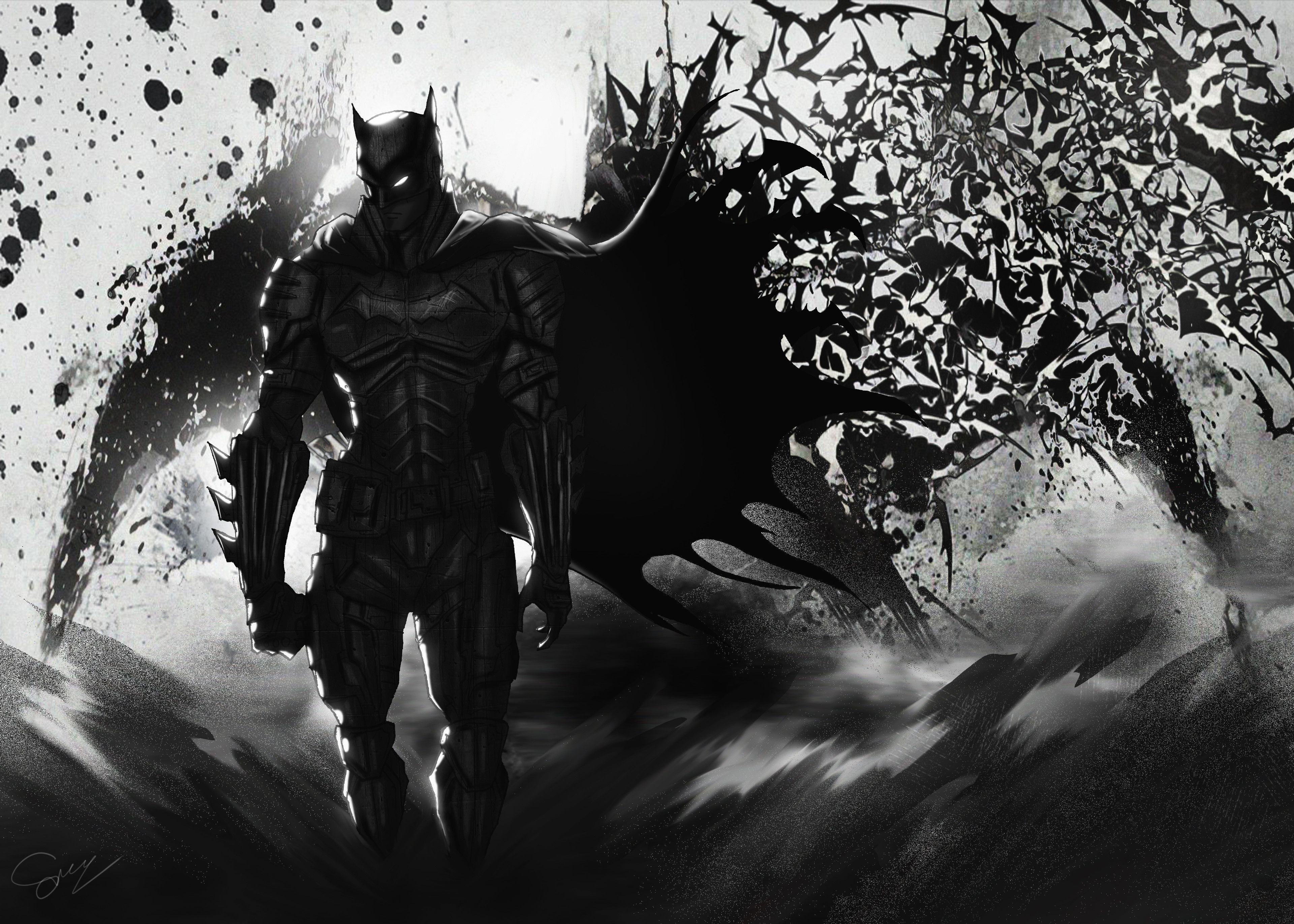 Dark Batman Wallpaper 4K