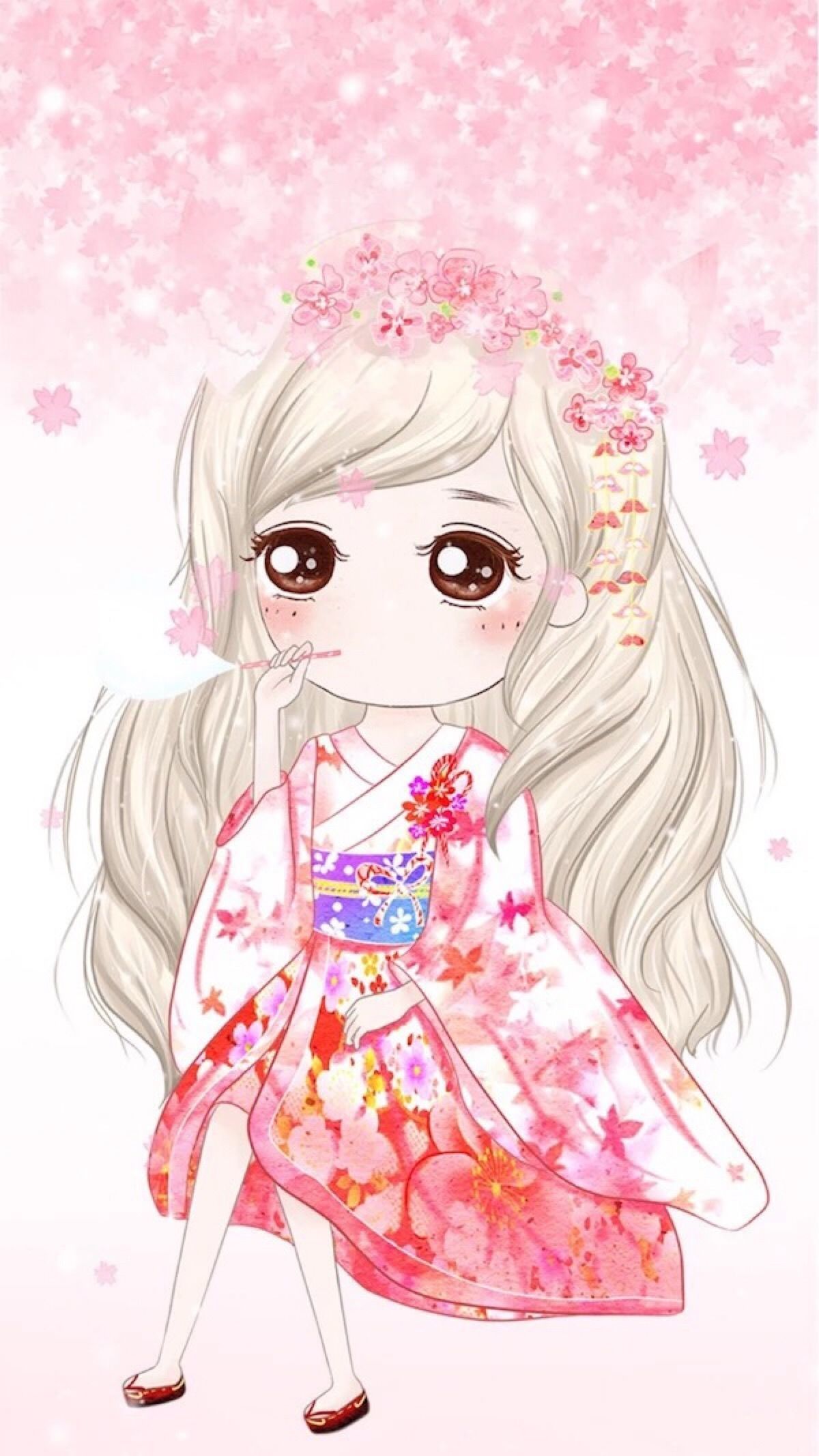 Cute Kawaii Girl Pink Cute Anime Girl Wallpaper Wallpaper HD