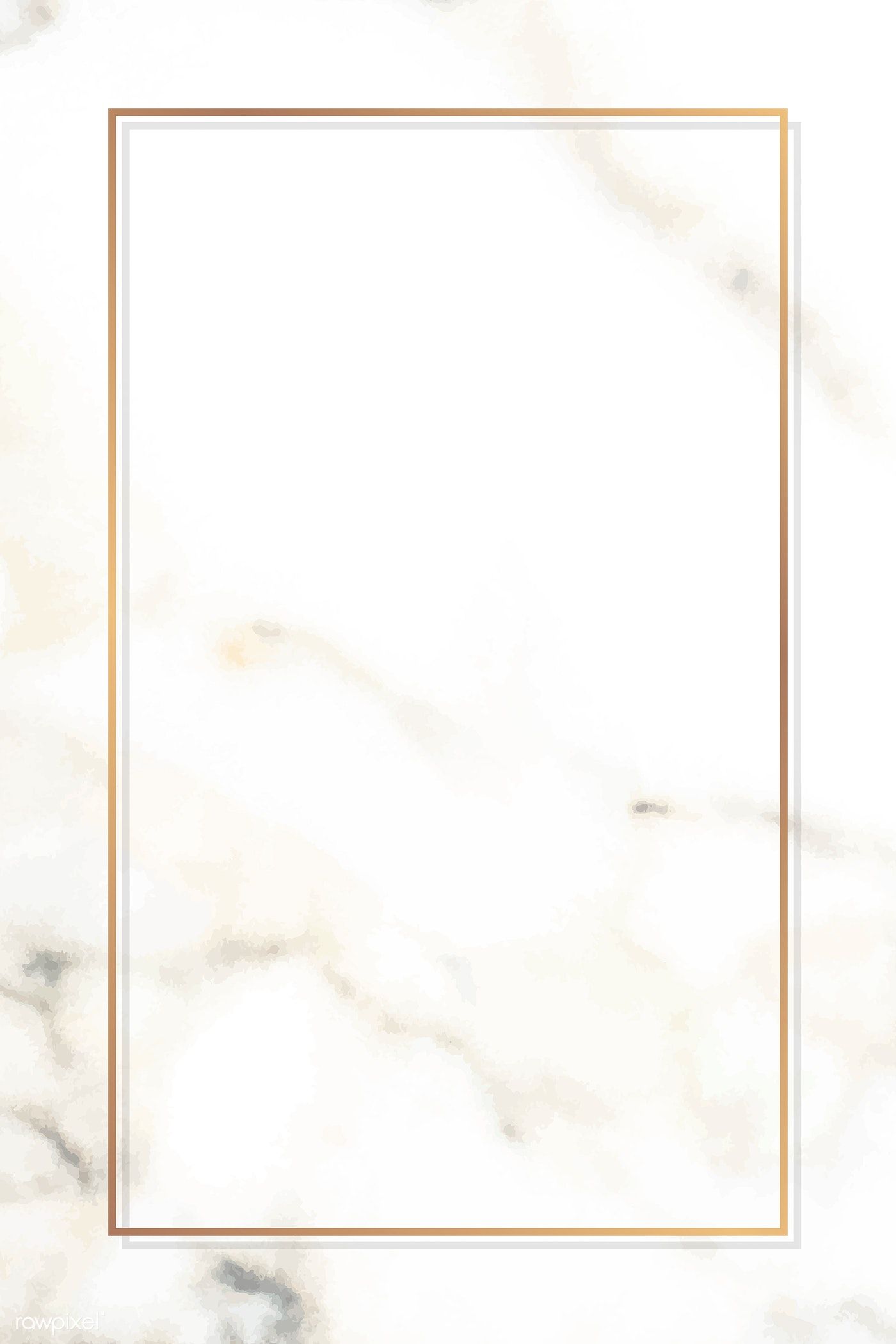 Download premium vector of Rectangle gold frame on a white marble vector. Black marble background, Marble frame, Gold frame