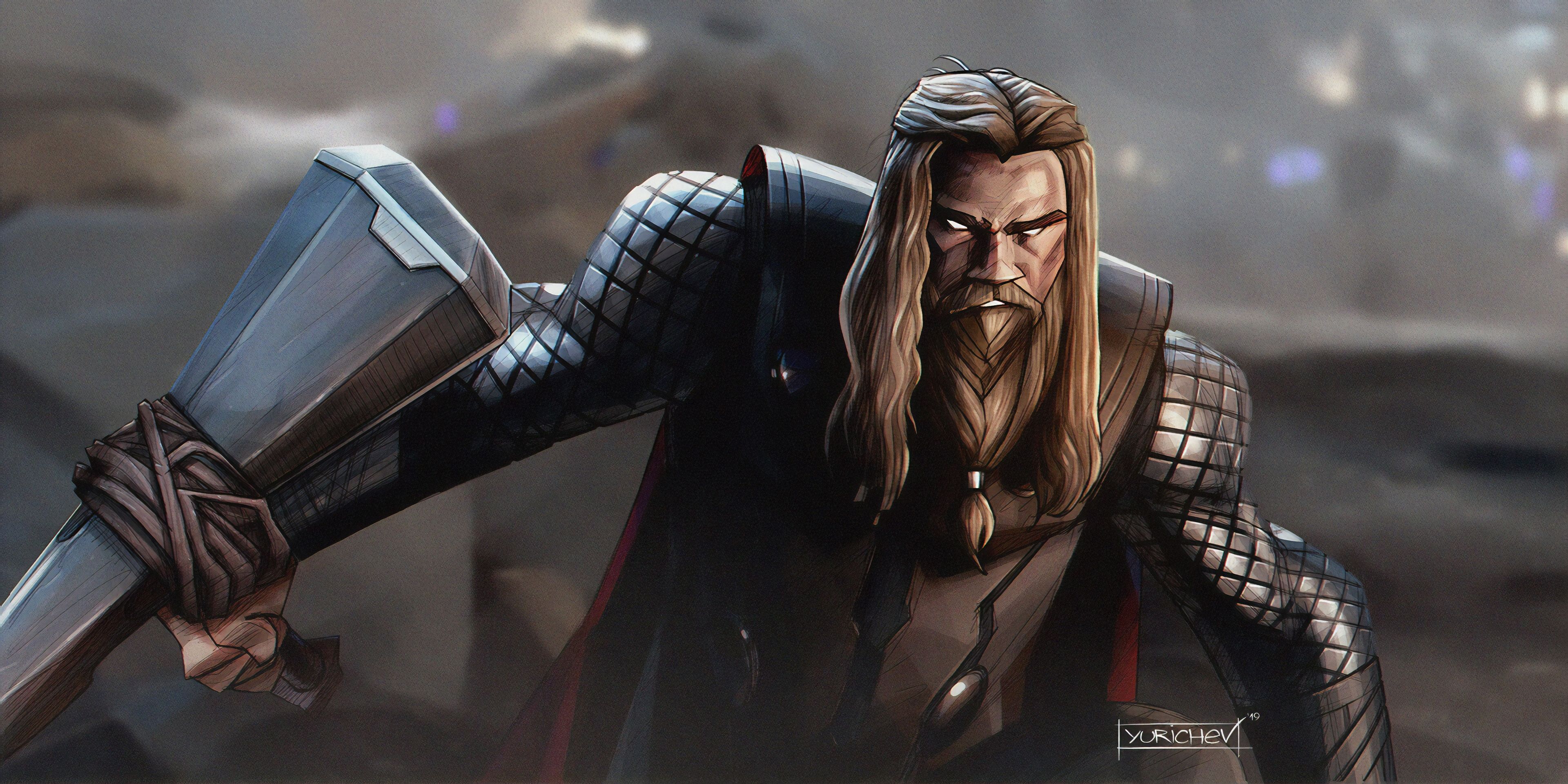 Thor With Stormbreaker 1366x768 Resolution HD 4k Wallpaper, Image, Background, Photo and Picture