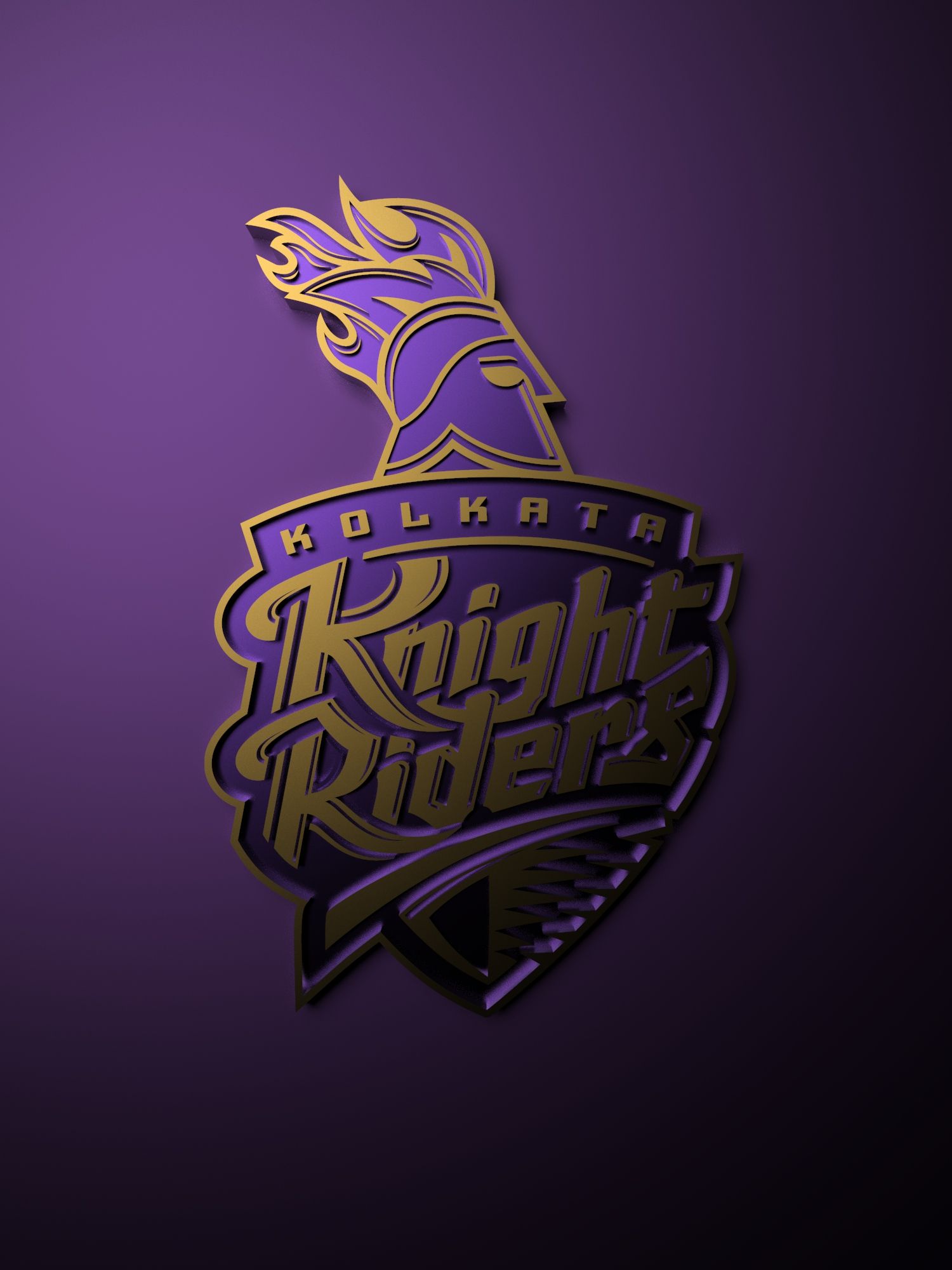 Kolkata Knight Riders IPL metallic logo poster painting. Kolkata knight riders, Knight rider, Metallic logo