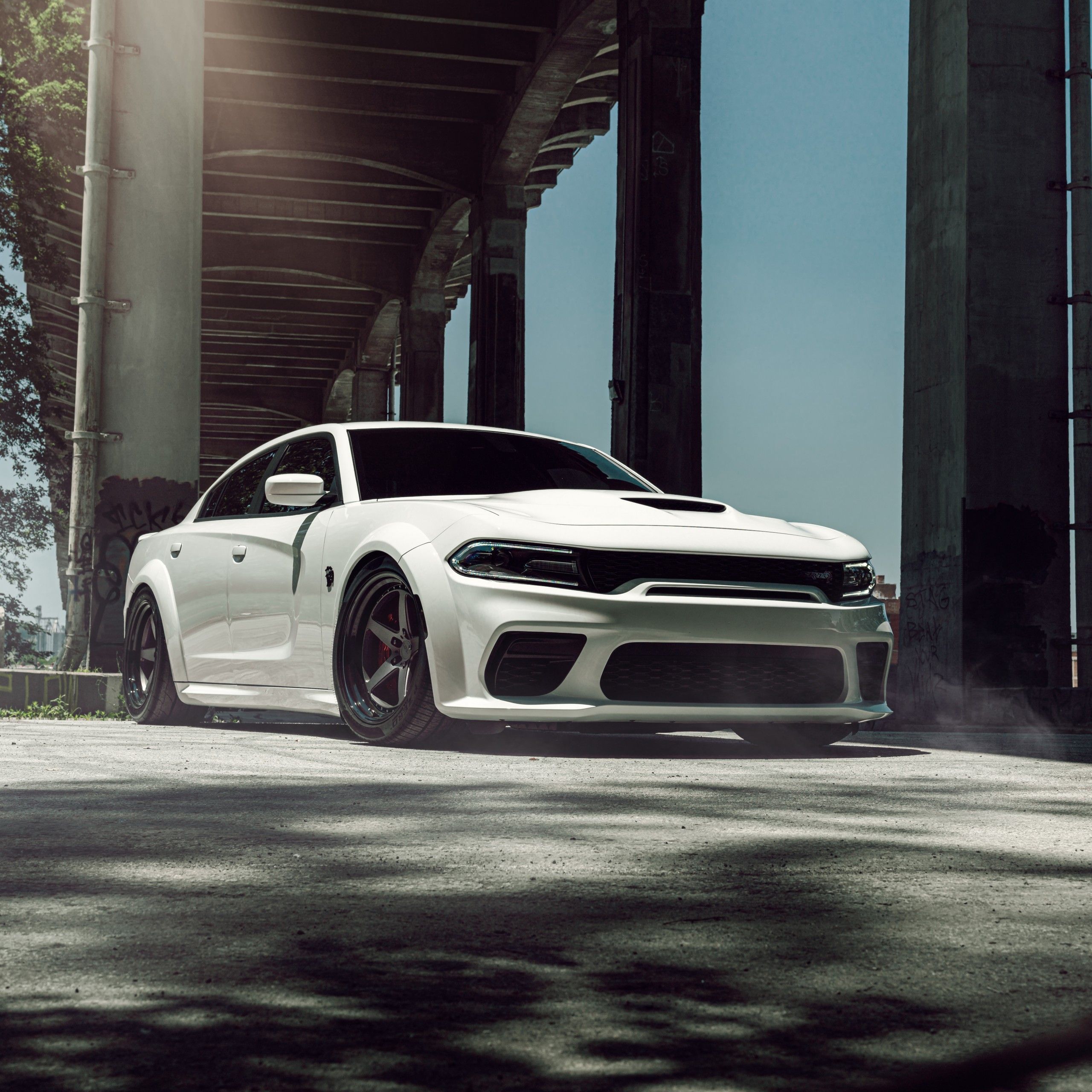 Dodge Challenger SRT Hellcat Widebody 4K Wallpaper, White cars, 5K, 8K, Cars