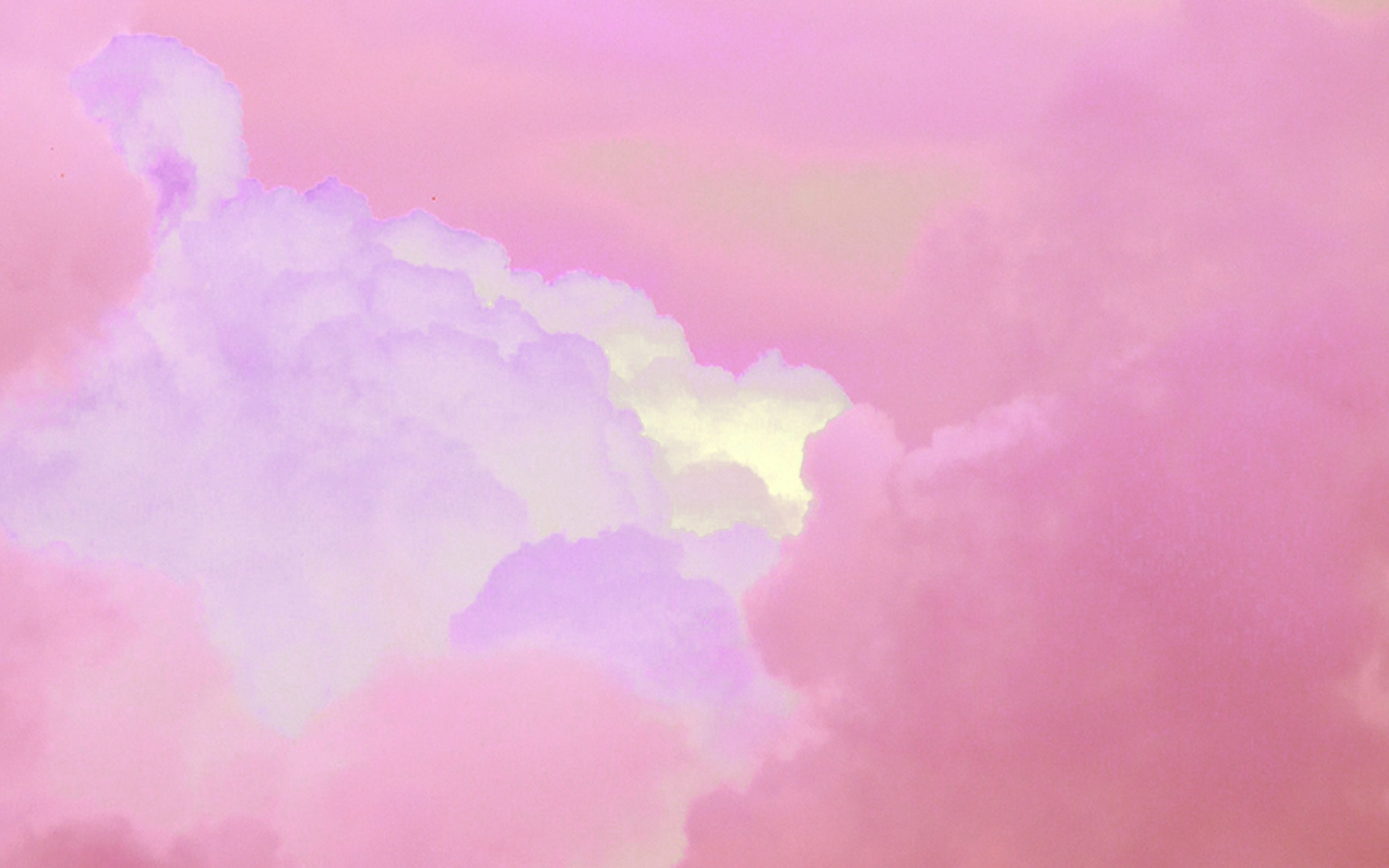 Cloud Sky Pink Art Wallpaper