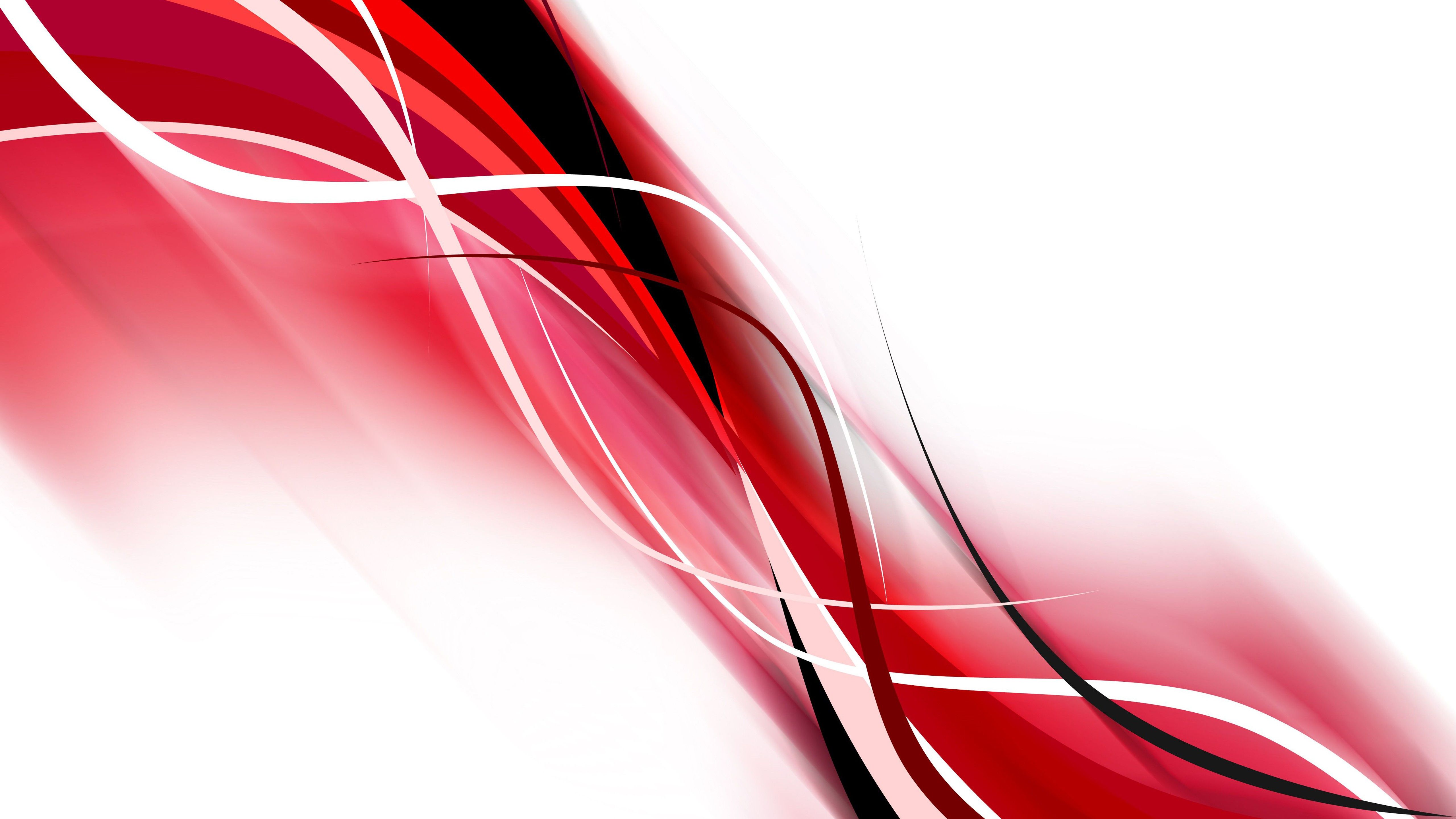 Waves Of Red White And Black 4K 5K HD Red Aesthetic Wallpaper