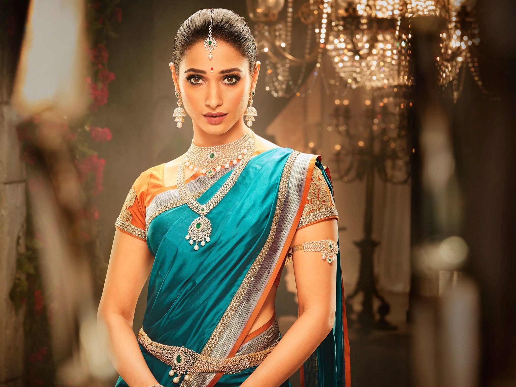 Tamanna Bhatia 4K Wallpaper, Indian actress, Bollywood actress, Telugu heroine, Tollywood, Jewellery, People