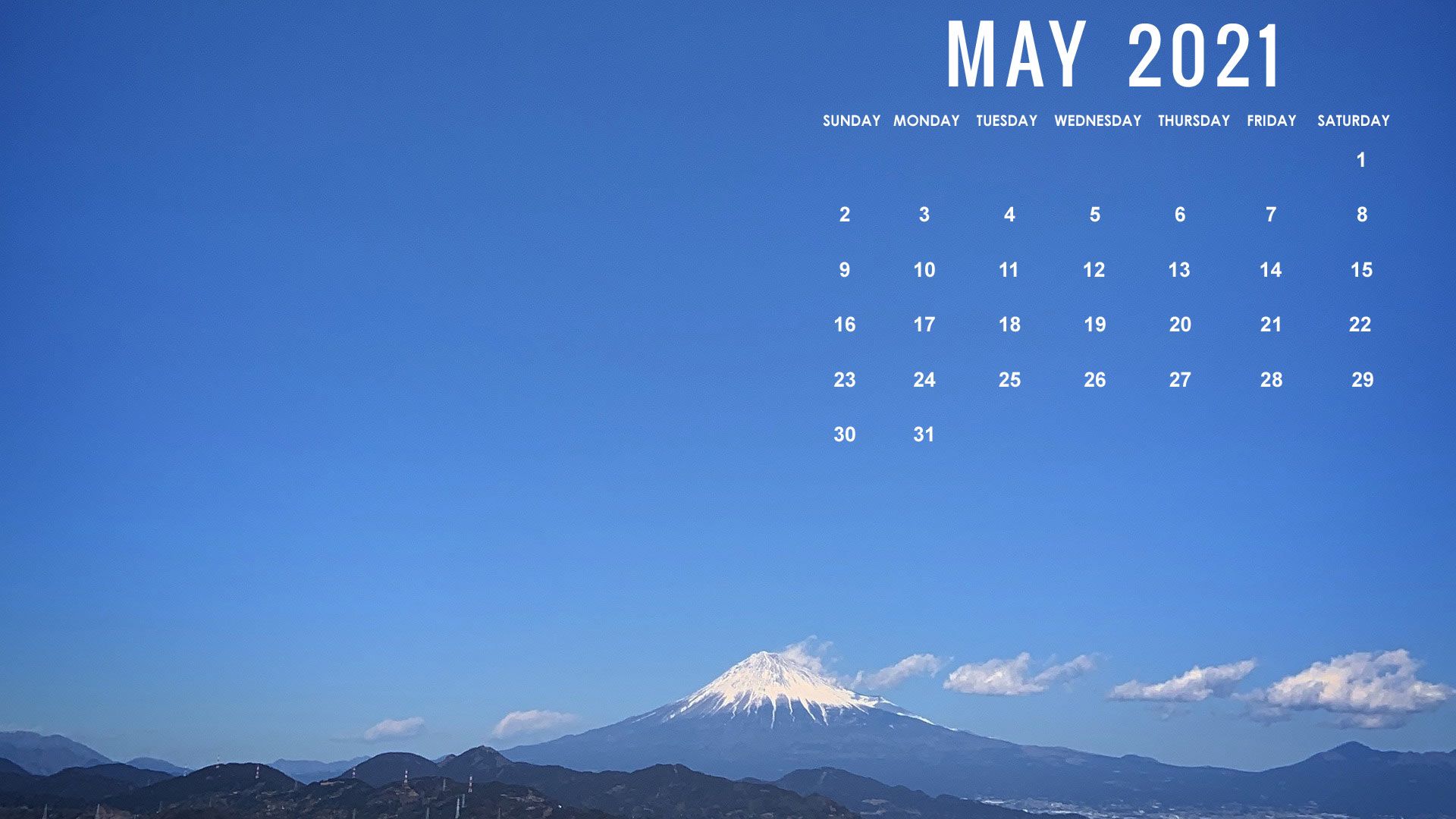 May 2021 calendar wallpaper desktop laptop computer background free