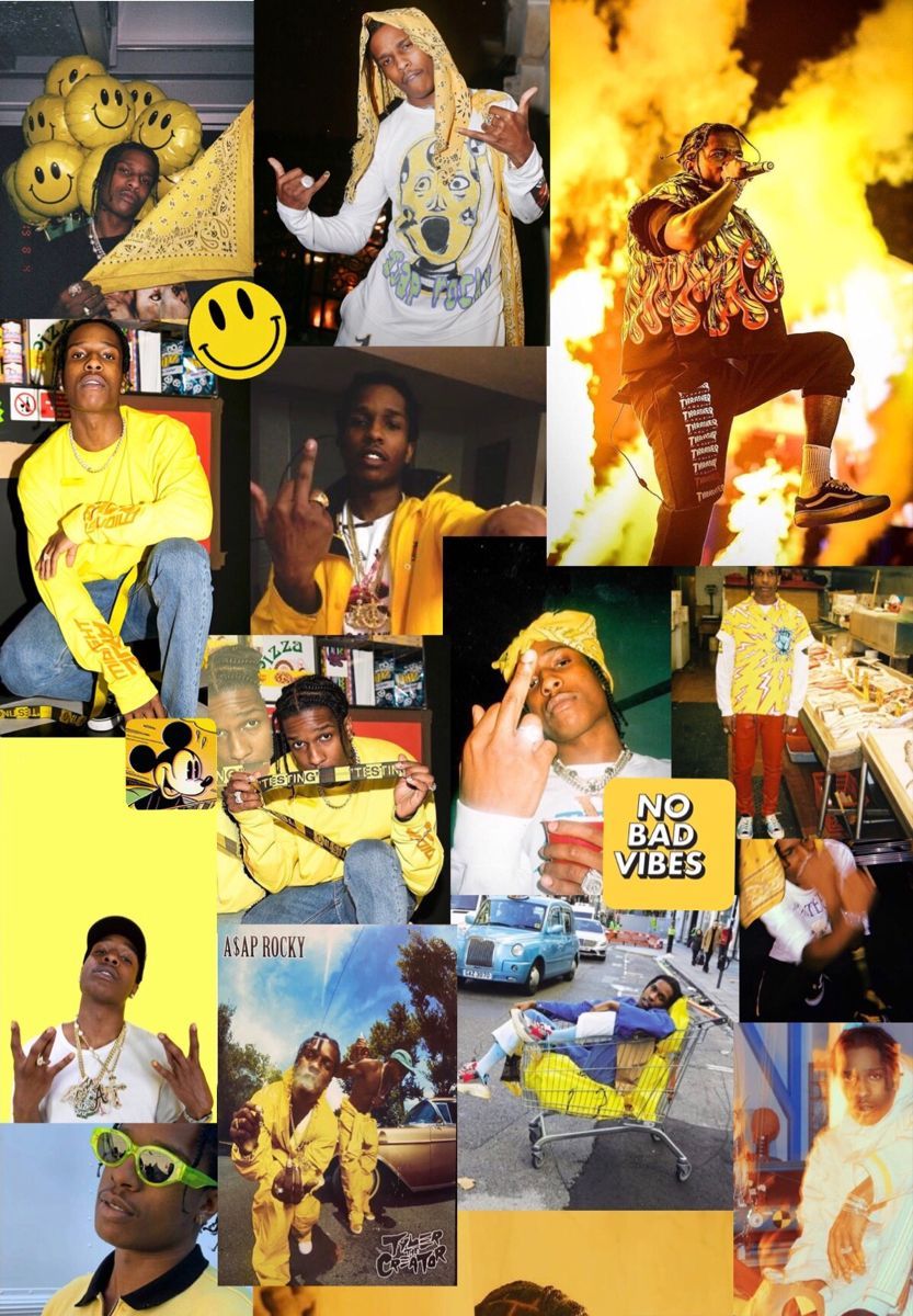 Yellow A$AP Rocky wallpaper ⚡️⚡️. Asap rocky wallpaper, Trippy iphone wallpaper, Badass wallpaper iphone