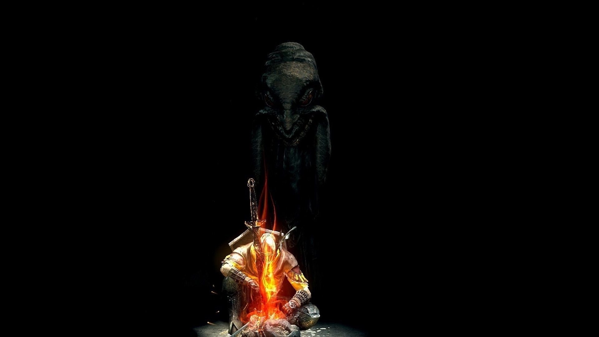 Dark Souls HD background, Abyss Bonfire