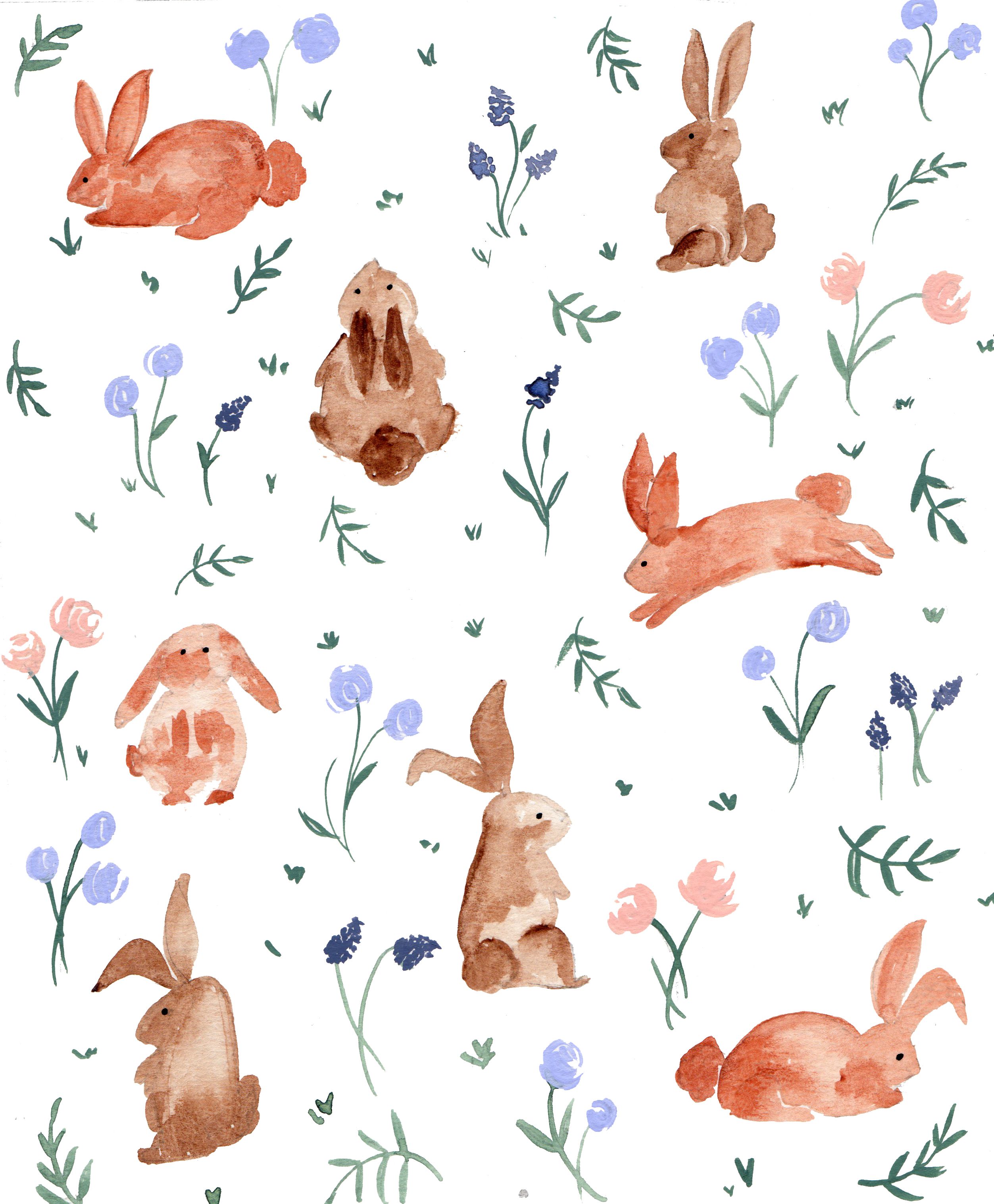 Bunnies. Rabbit wallpaper, Bunny wallpaper, Easter wallpaper