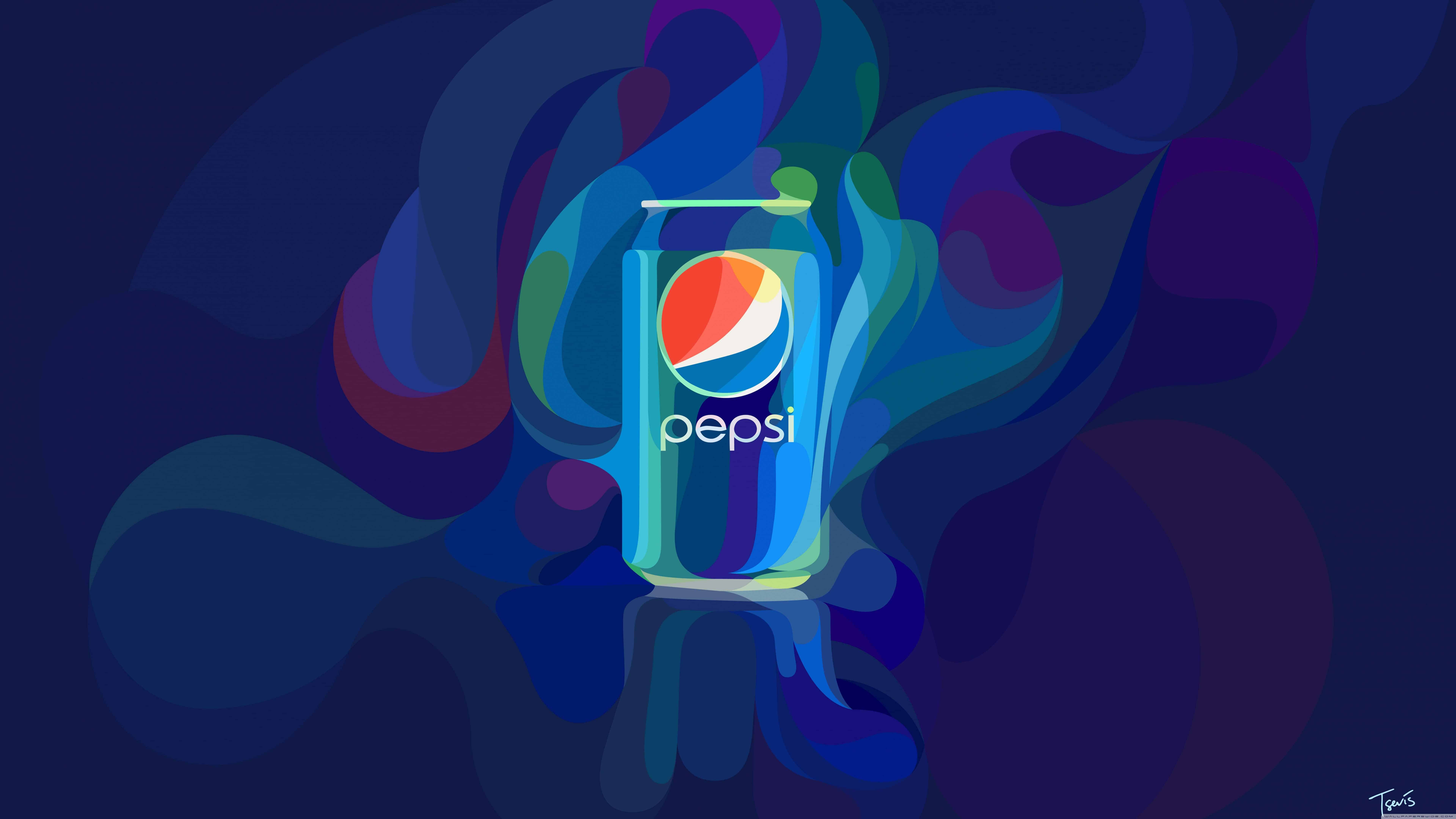 Pepsi Can Design UHD 8K Wallpaper