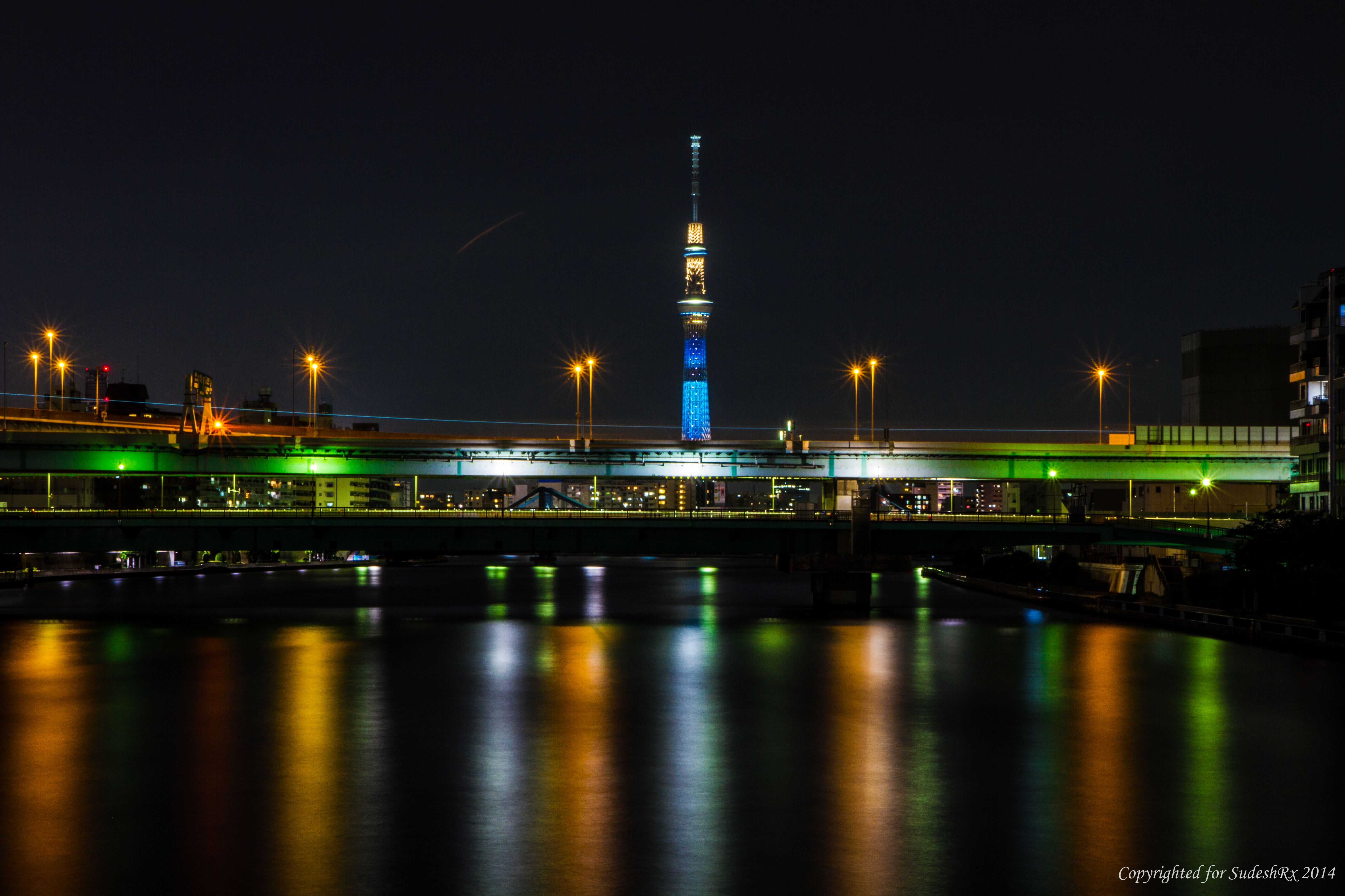 Wallpaper, city, nightphotography, bridge, flowers, summer, rose, Japan, river, Japanese, Tokyo, nightcruise, Skytree, ookawabata, japanesetradition, slowshutterphotography 5184x3456
