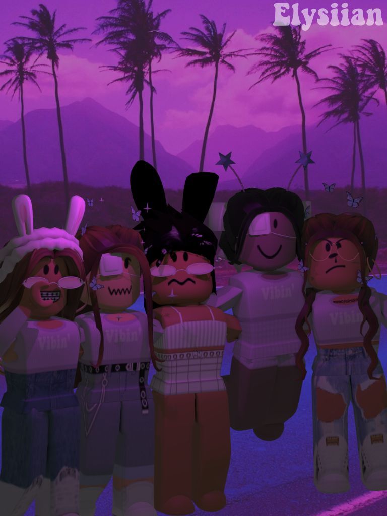 Download Aesthetic Roblox Girls Collage Wallpaper