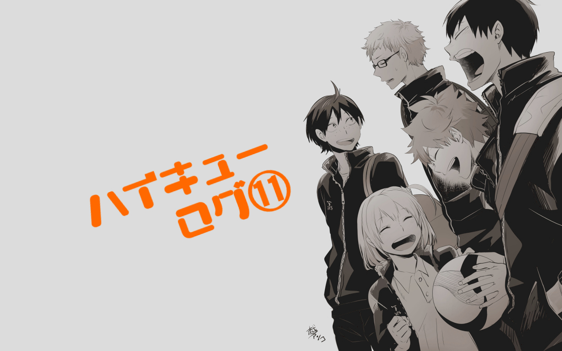 Wallpaper, Haikyuu, anime boys, Hinata Shouyou, Yachi Hitoka, Kageyama Tobio, Tsukishima Kei, Yamaguchi Tadashi 1920x1200