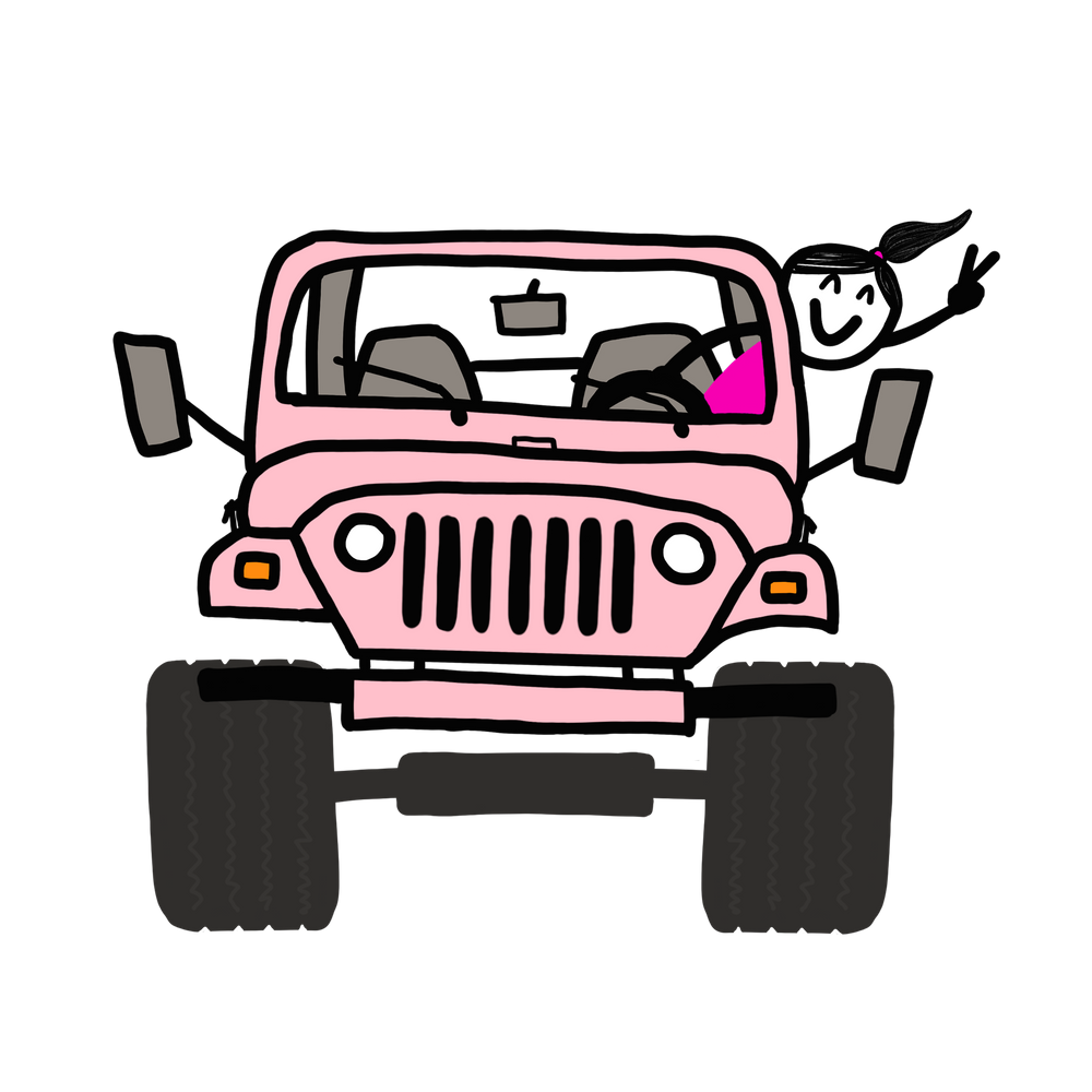 Jeep Wave Pink Laptop & iPad Skin by indicap MacBook / Pro / Air. Jeep wave, White jeep, Jeep art