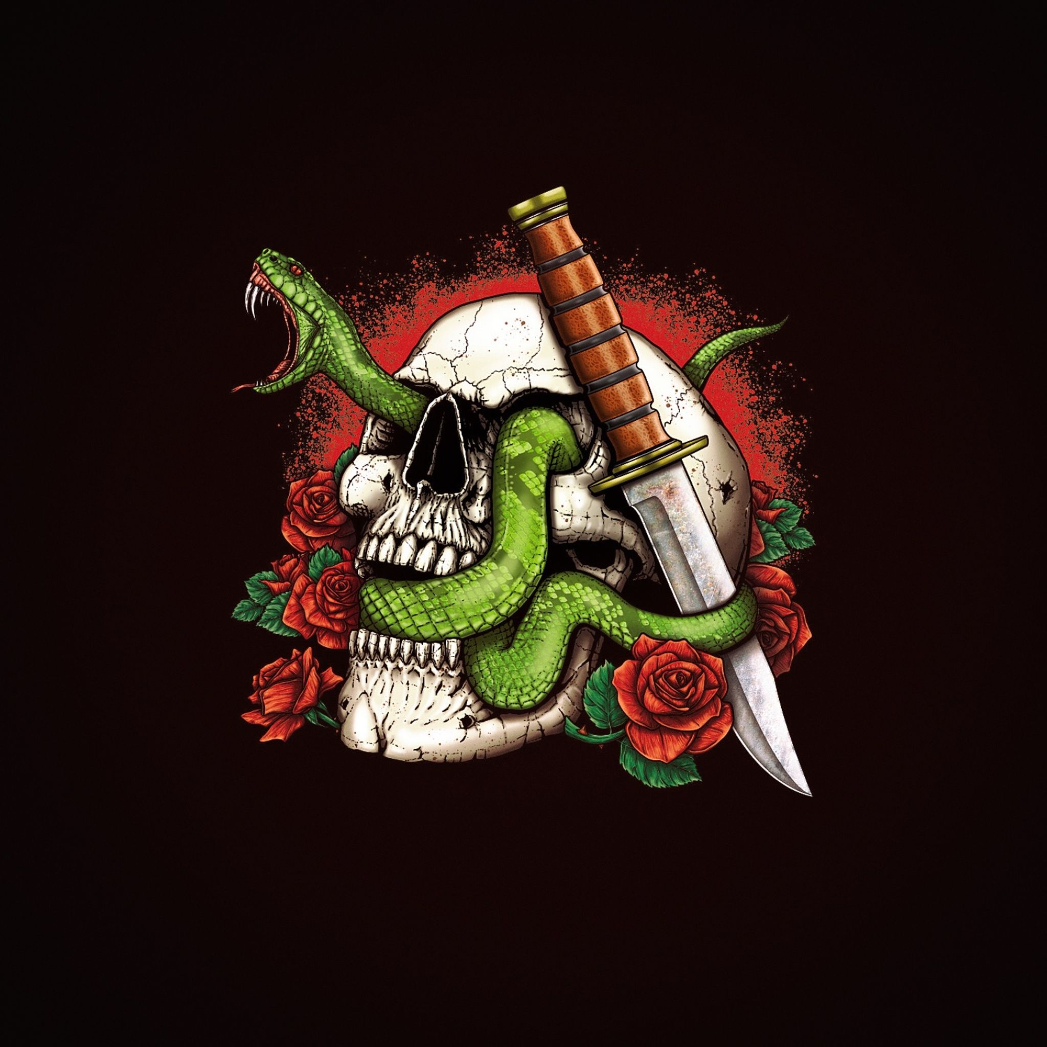 Skull and Snake Wallpaper Free Skull and Snake Background