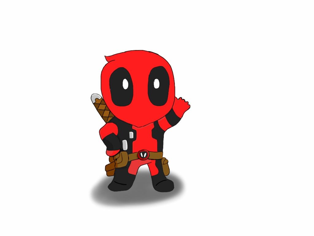 Baby Deadpool Cartoon Wallpaper