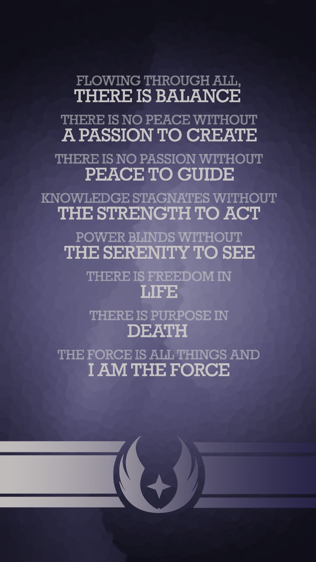 The Grey Jedi code is genuinely kind of beautiful