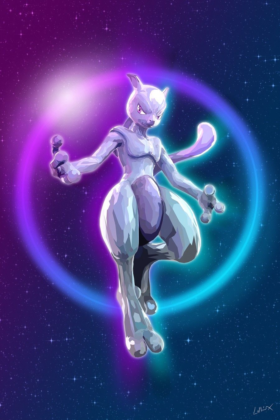 Download Shiny Mewtwo In Pokemon Go Wallpaper