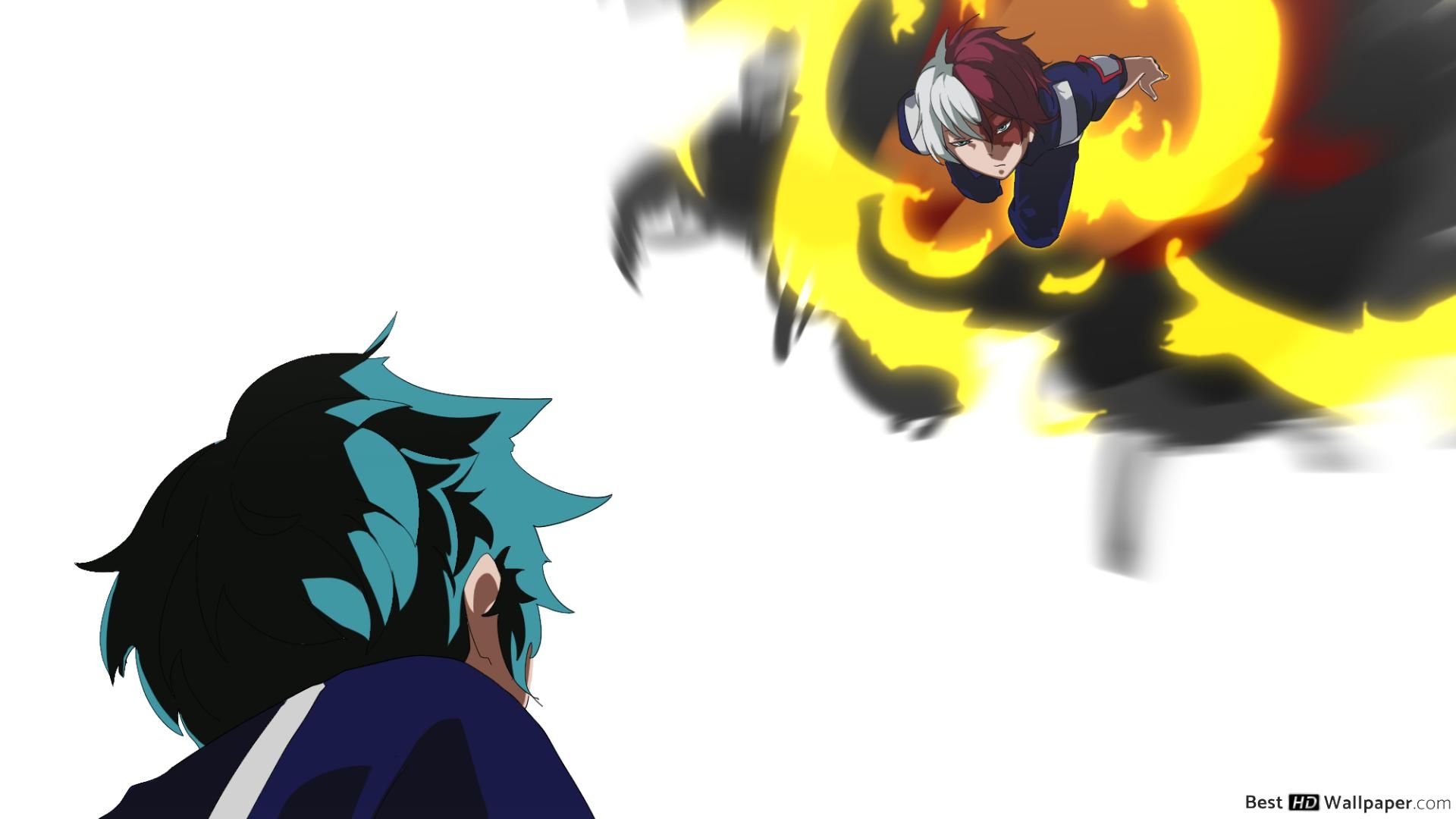My Hero Academia Midoriya Vs Shoto Todoroki HD wallpaper download