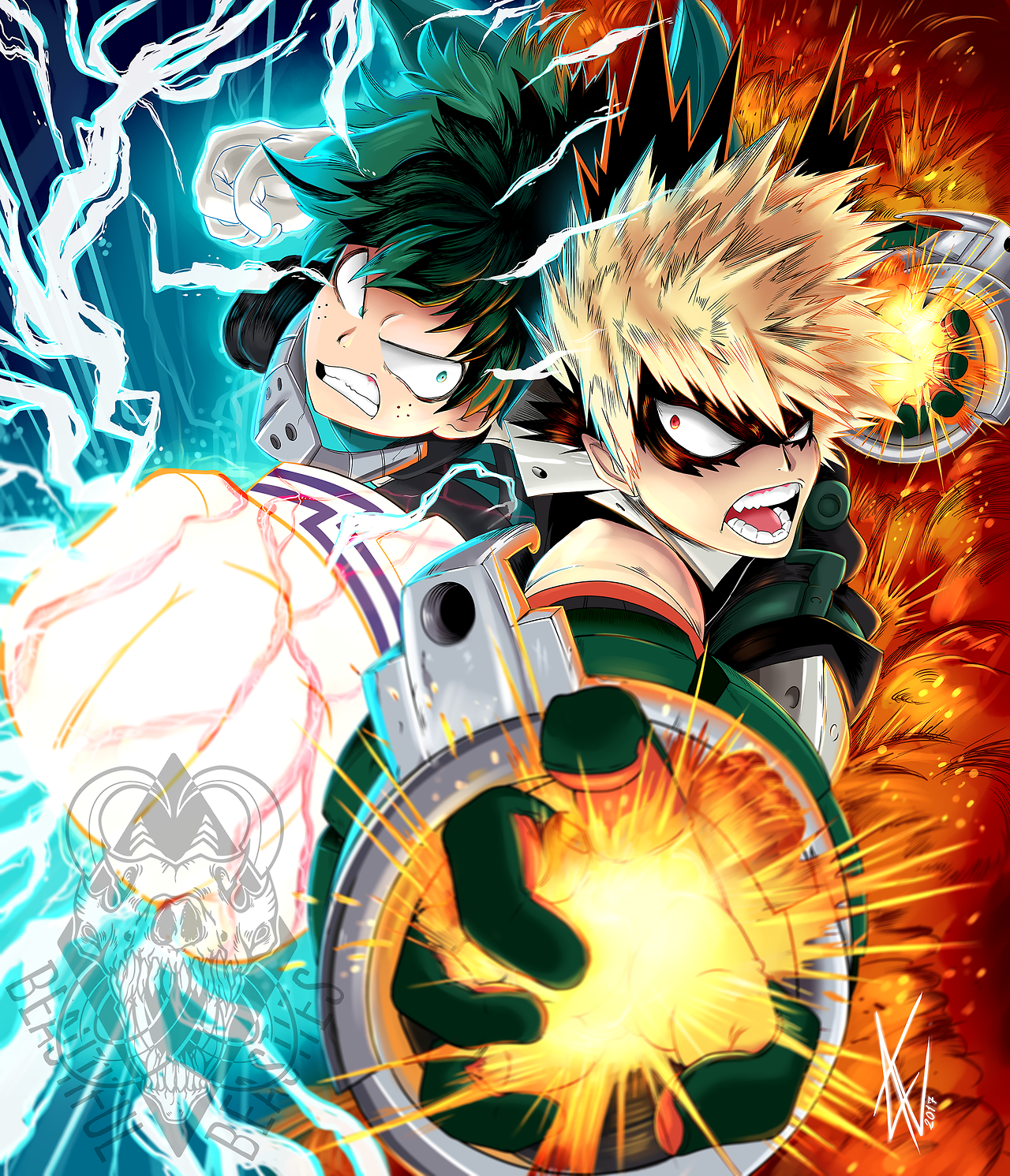 My Hero Academia Deku vs Todoroki Wallpaper