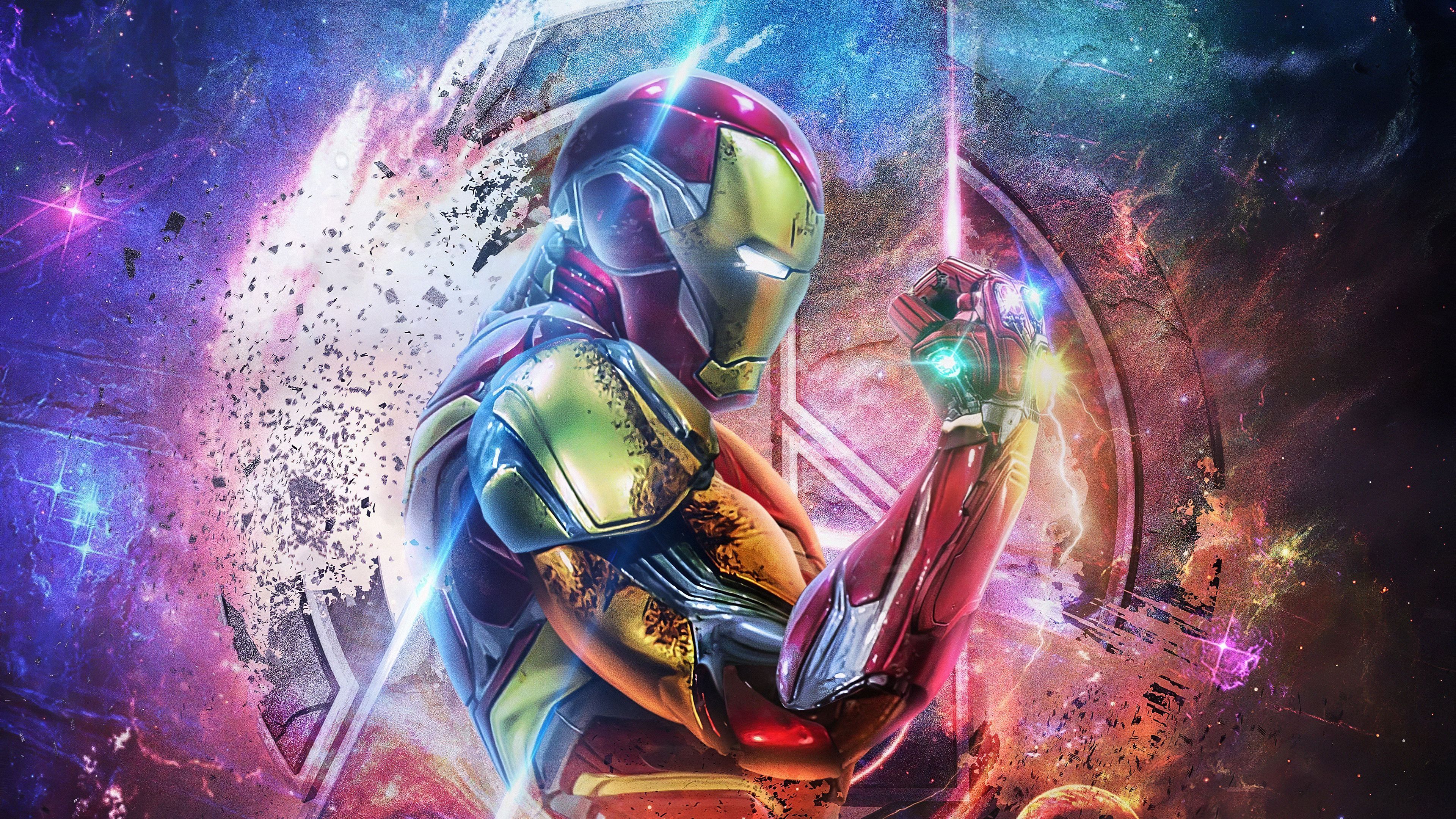 Iron Man, Infinity Stones, Avengers Endgame, 4K wallpaper. Mocah HD Wallpaper