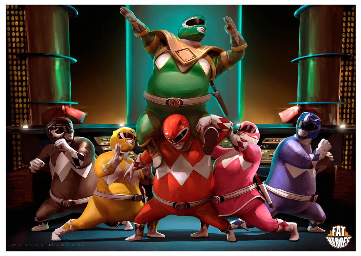 Digital Art Illustration Funny Fat Heros Ninja Turtles By Carlos Dattoli 7