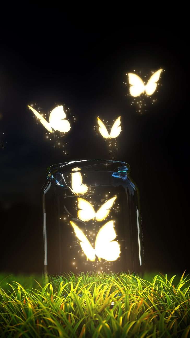 Hd Wallpaper Light Butterfly