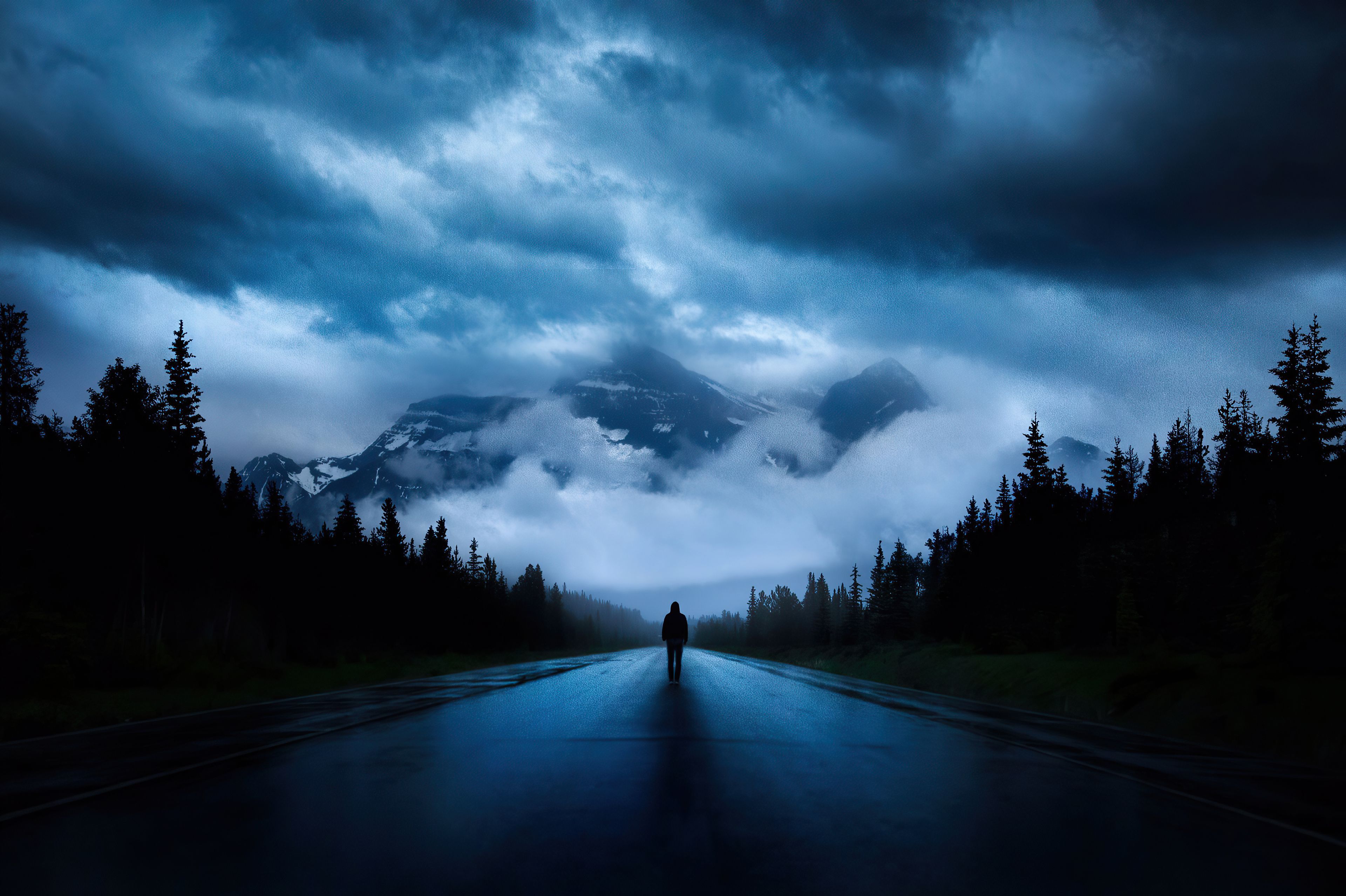 Walking Alone Road 4k, HD Photography, 4k Wallpaper, Image, Background, Photo and Picture