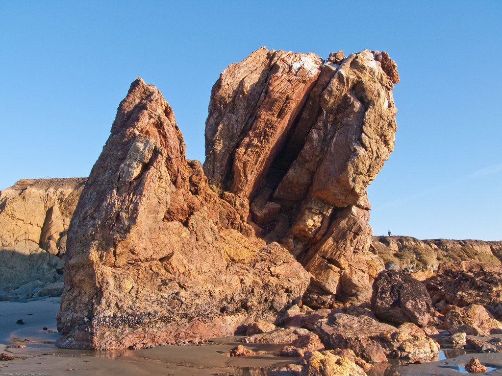 Metamorphic Rock Outcropping, at Estero Bluffs, a CA State