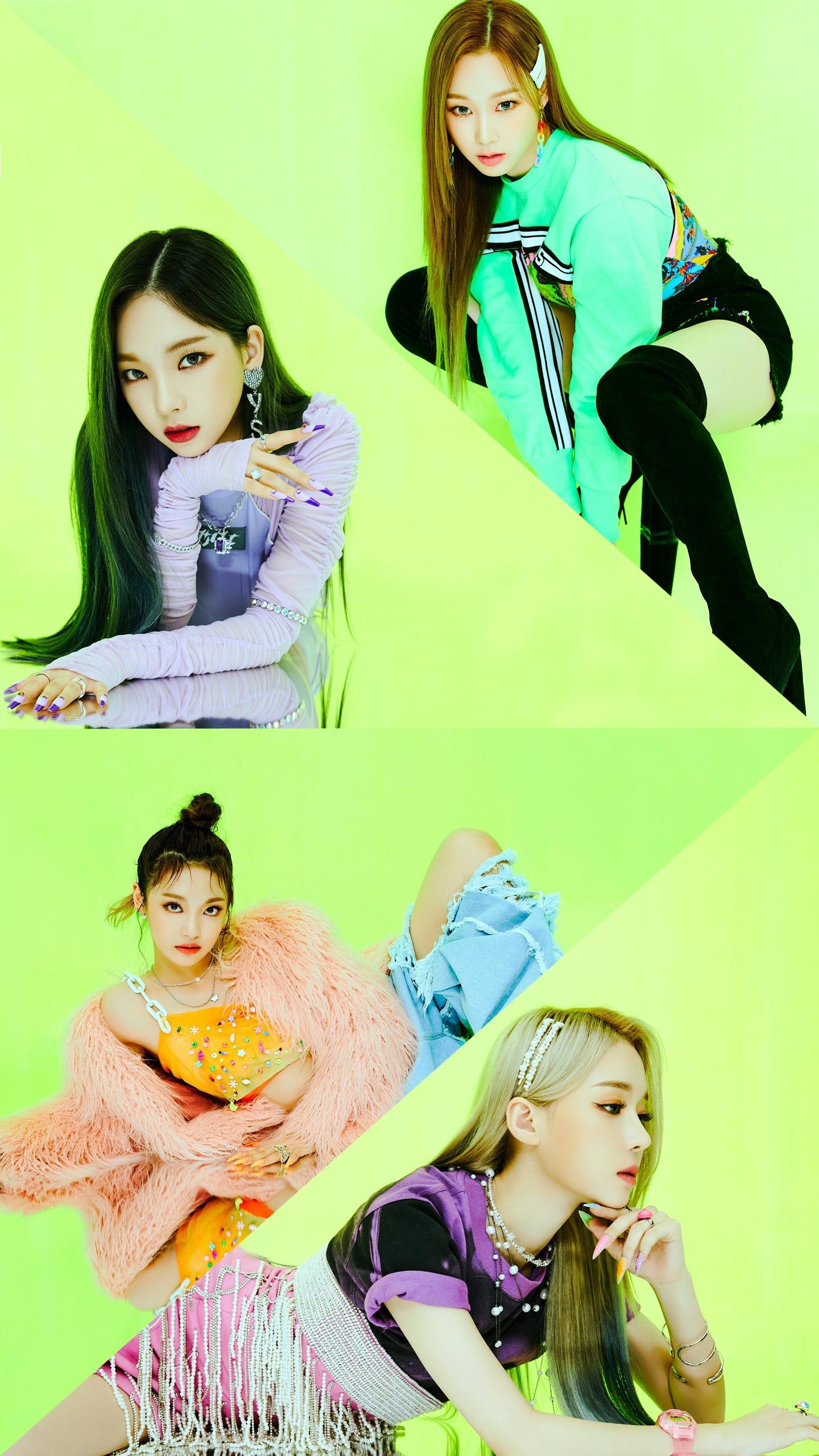 Aespa Black Mamba Wallpaper (Phone Wallpaper 1440x2560) (Desktop Wallpaper 2560x1440)