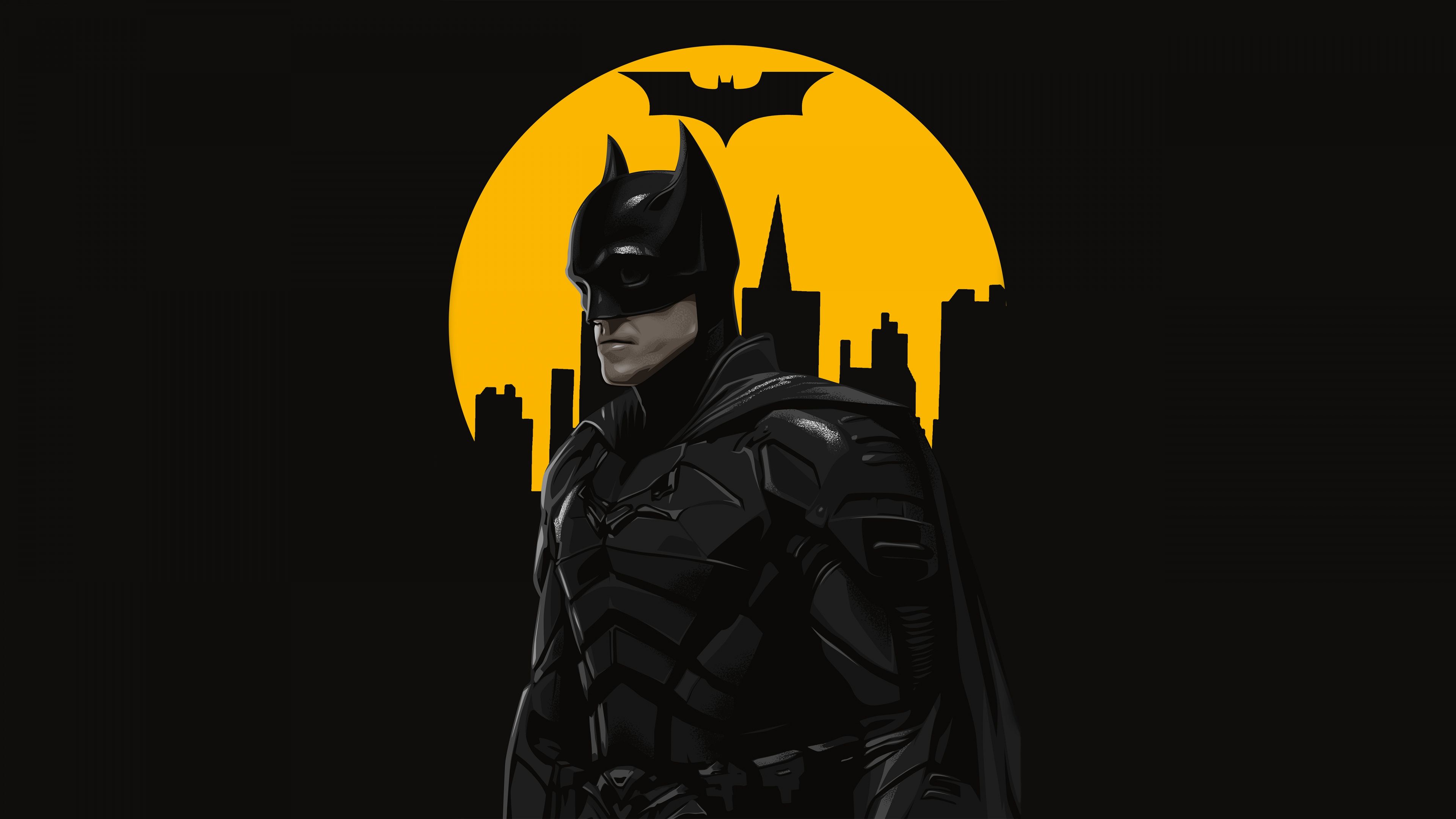 Download The Batman, 2021 movie, silhouette art wallpaper, 3840x 4K UHD 16: Widescreen
