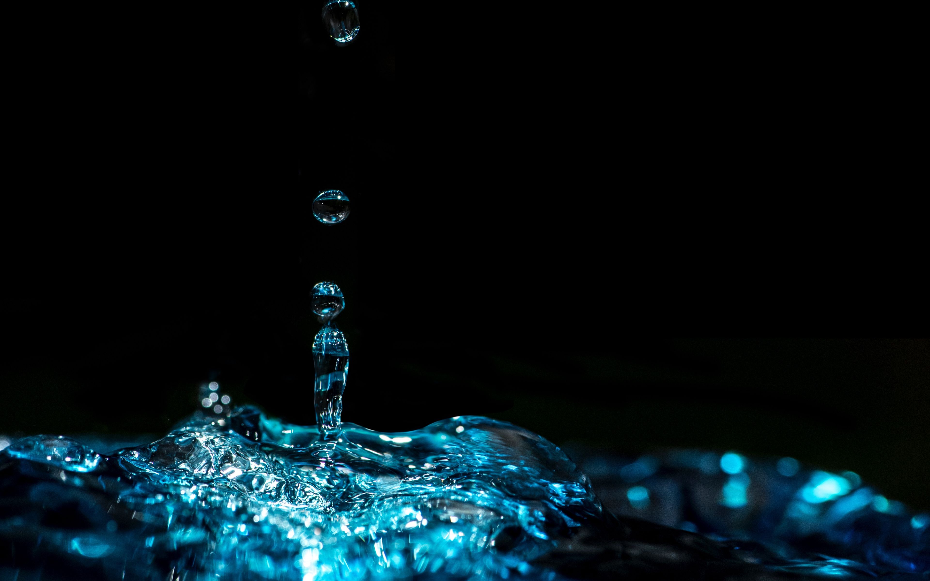 Blue Water Droplets Wallpaper Hd Pc 4k - Infoupdate.org